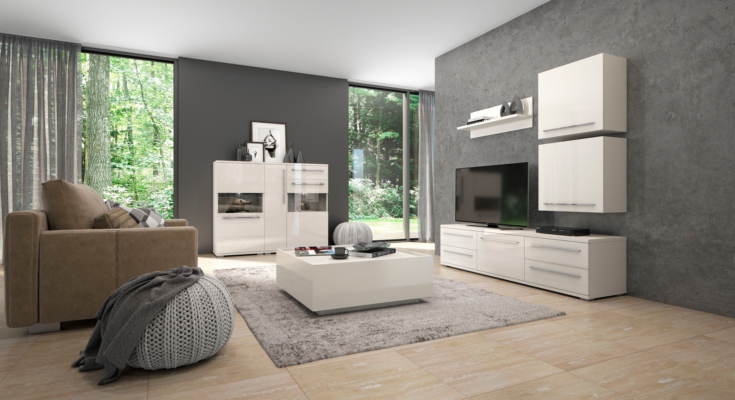 PLACES OF STYLE Hängevitrine "Piano" mit und ohne Glaselement, UV lackiert, günstig online kaufen