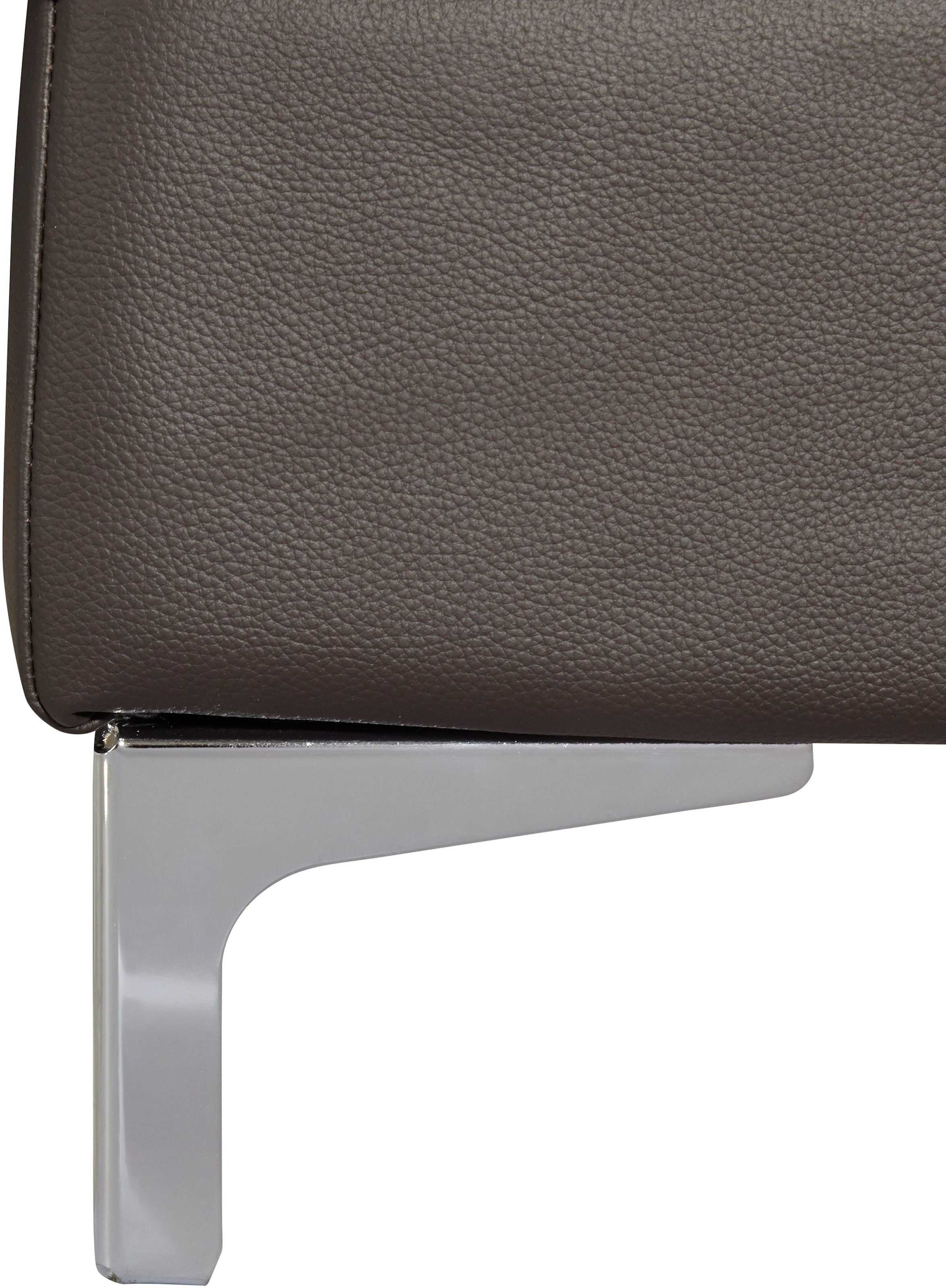 COTTA Polstergarnitur »Sammy L-Form«, (Set), Set bestehend aus: Ecksofa mit Kopfteilverstellung & Hocker