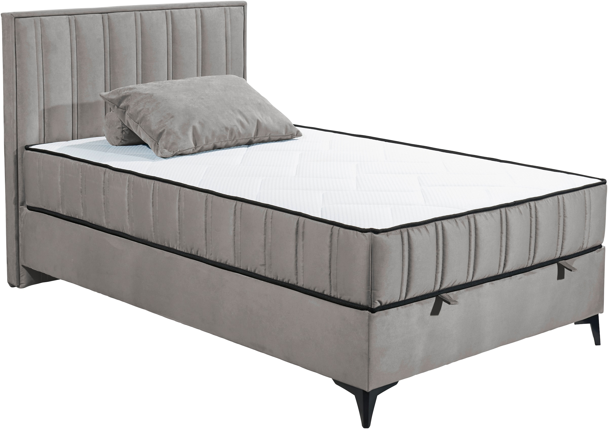 ED EXCITING DESIGN Boxbett »Monroe inkl. Bettkasten, erhältlich in den Breiten 120cm & 140cm« Duo-Matratze - feste Seite mit Kokosmatte