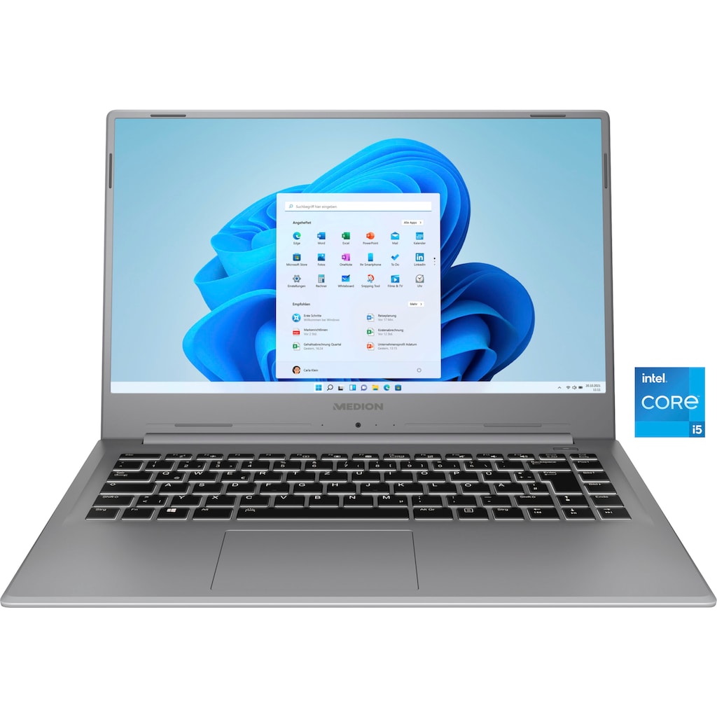 Medion® Notebook »AKOYA S15449«, 39,62 cm, / 15,6 Zoll, Intel, Core i5, Iris Xe Graphics, 1000 GB SSD