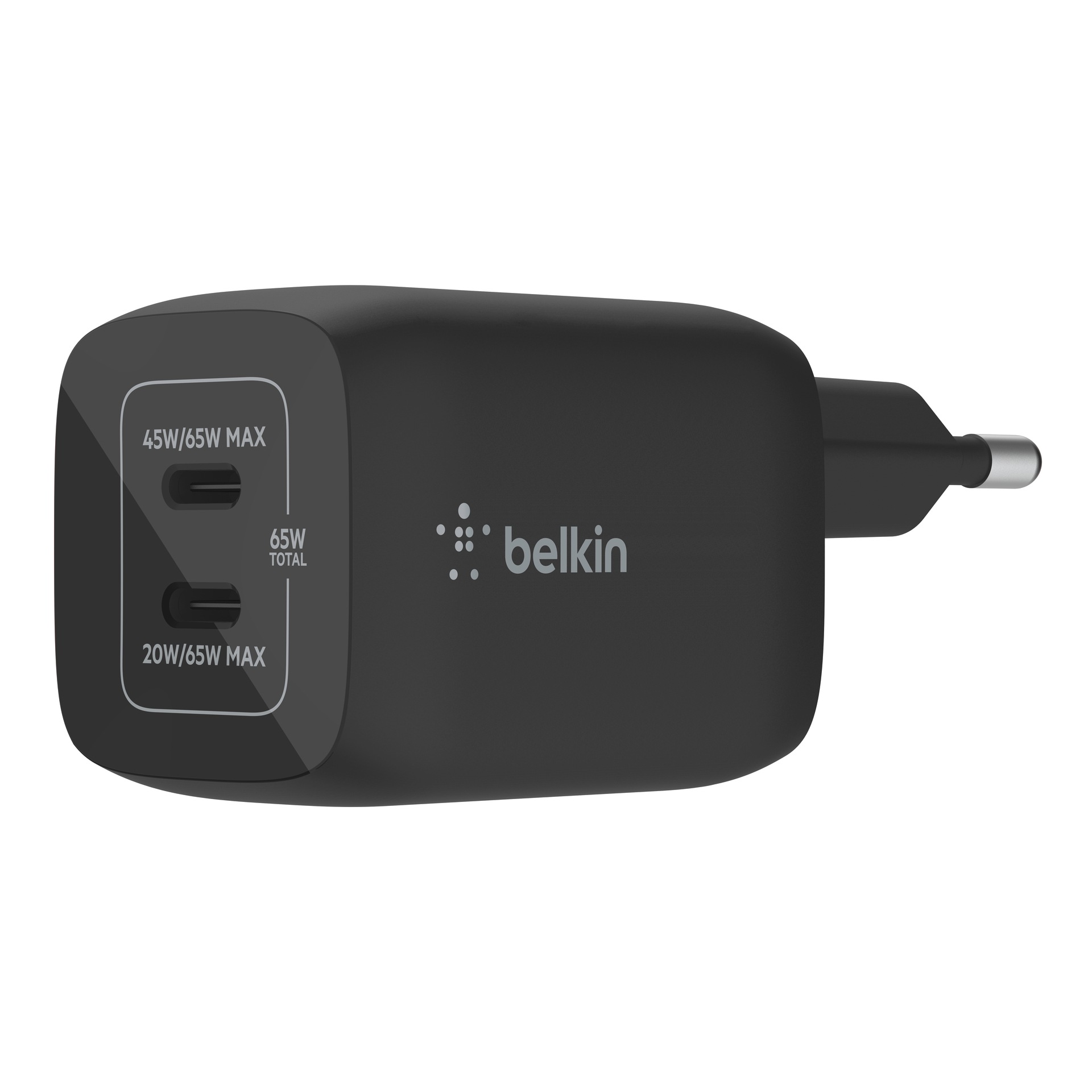 BELKIN USB-Ladegerät »BoostCharge Pro 65 Watt Dual USB-C GaN Charger« 3.000 Ladegerät mit 2x USB-C Anschlüssen (Laptops, Tablets, Smartphones)...