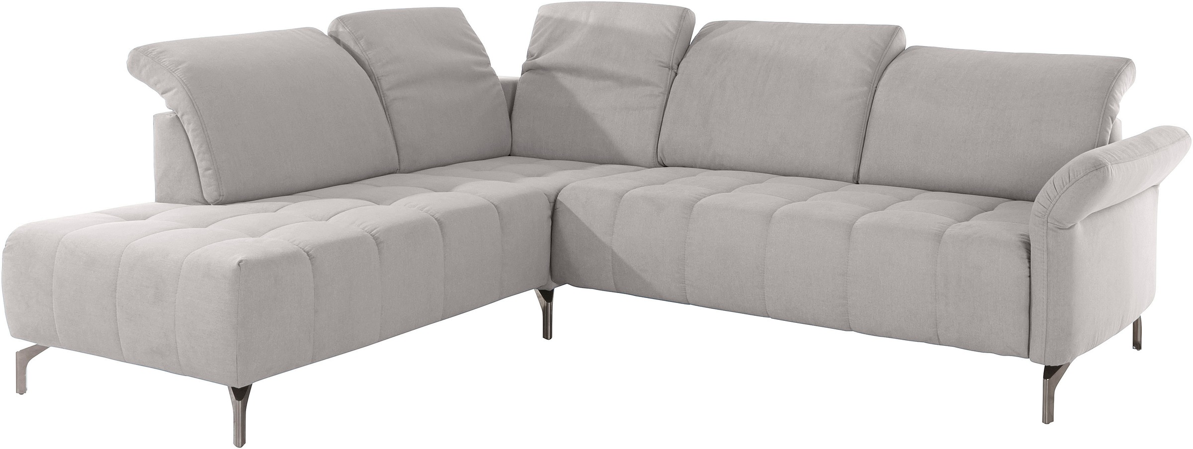 INOSIGN Ecksofa »Fresh L-Form«, Federkern, wahlweise Kopfteilverstellung und motorischer Vorziehsitz