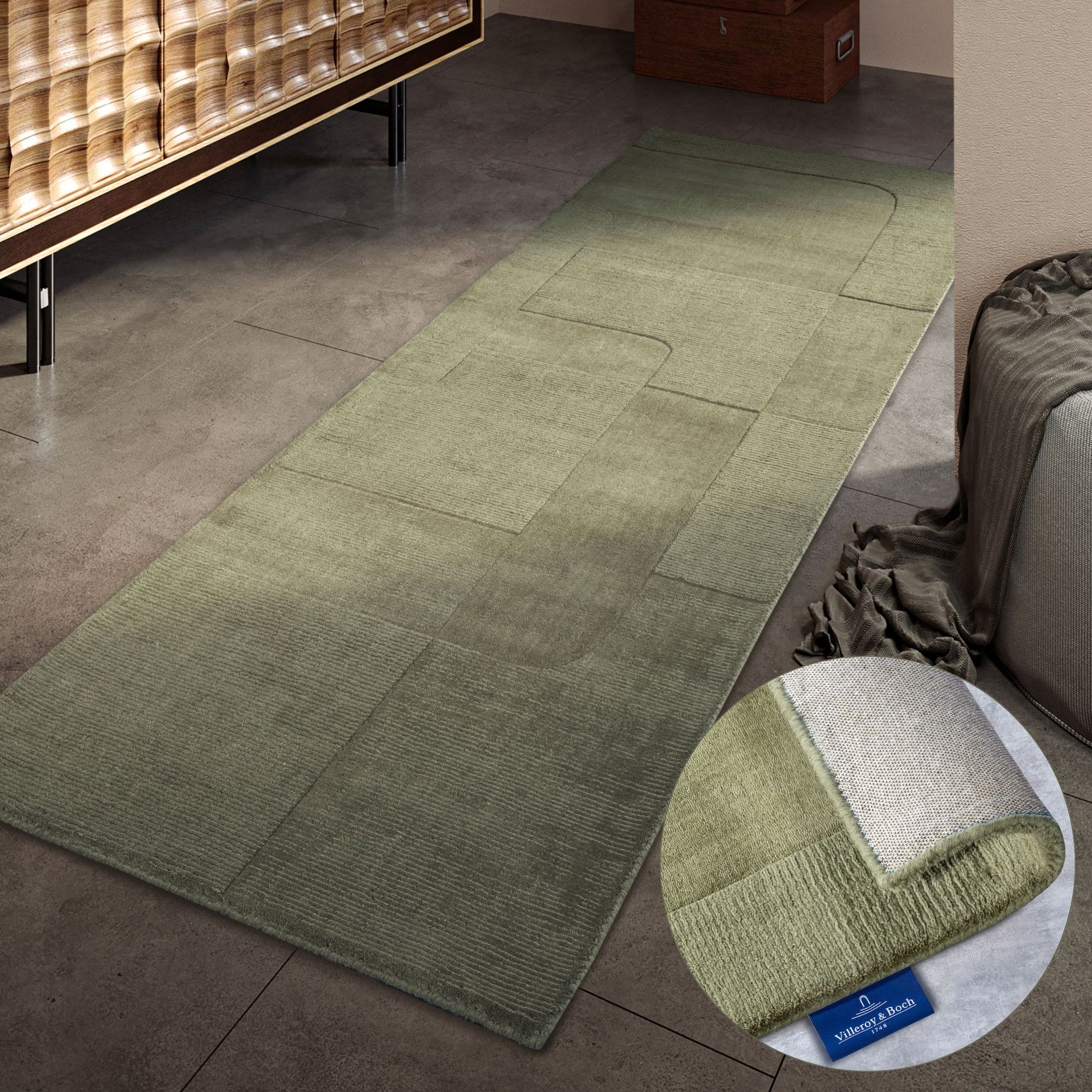 Villeroy & Boch Wollteppich »Charlotte«, rechteckig, 10 mm Höhe, Läufer, Ha günstig online kaufen