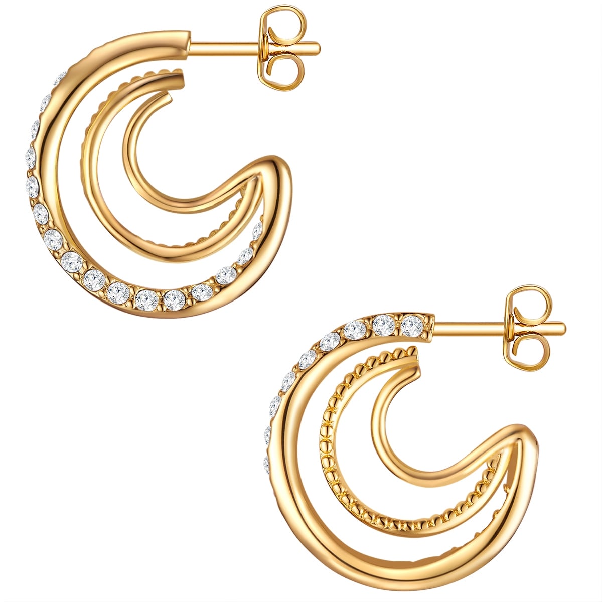 Lulu & Jane Paar Creolen »Set: AV186« verziert mit Kristallen von Swarovski®