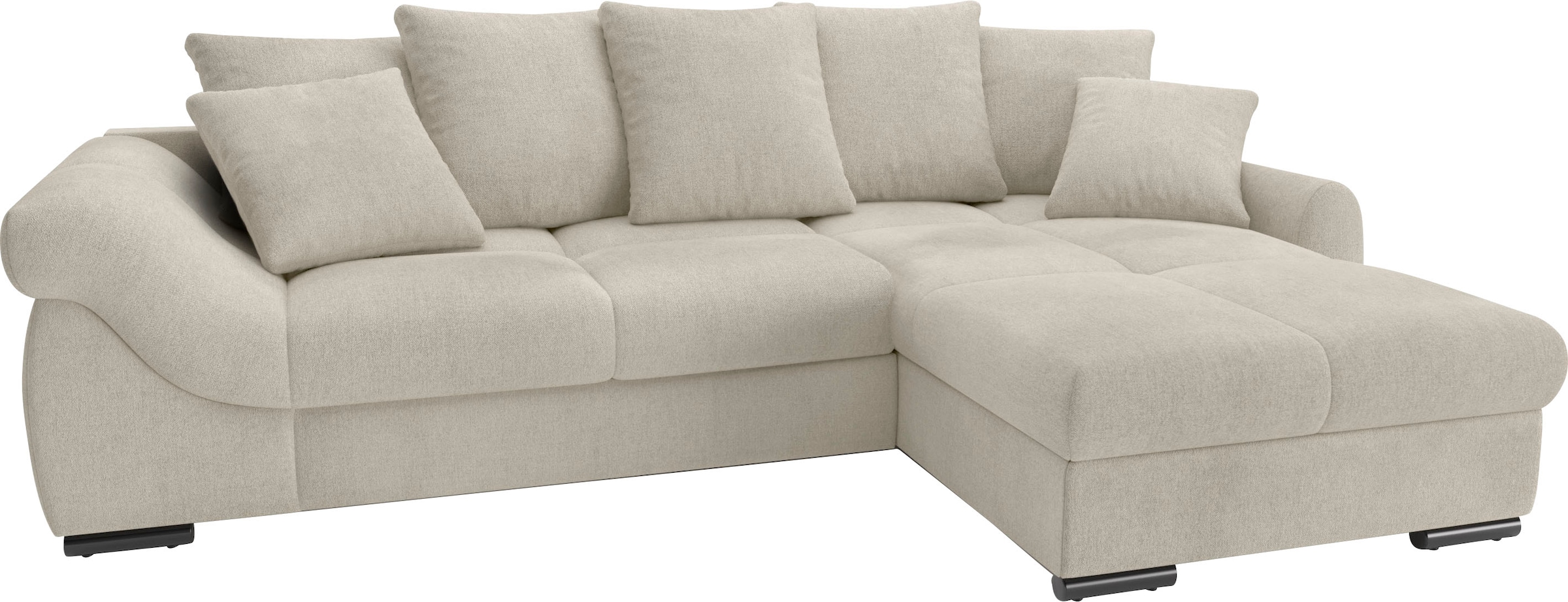 Mr. Couch Ecksofa »Livorno DuraFlex L-Form«, inkl. Hochschläfer-Bettauszug, günstig online kaufen