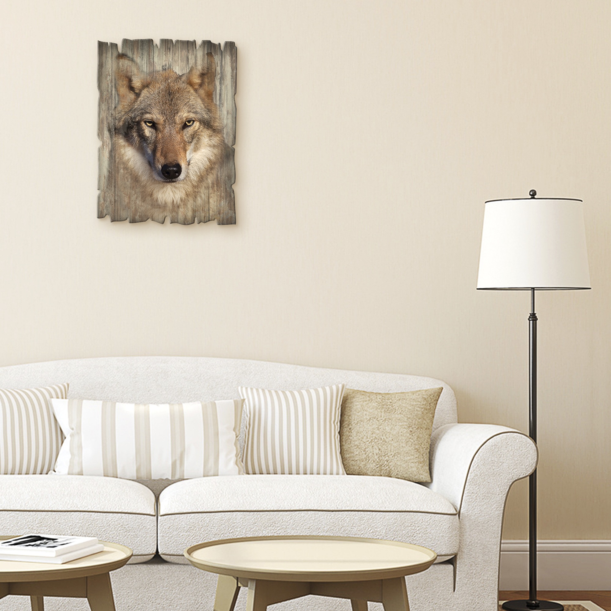 Artland Holzbild "Wolf", Wildtiere, (1 St.) günstig online kaufen