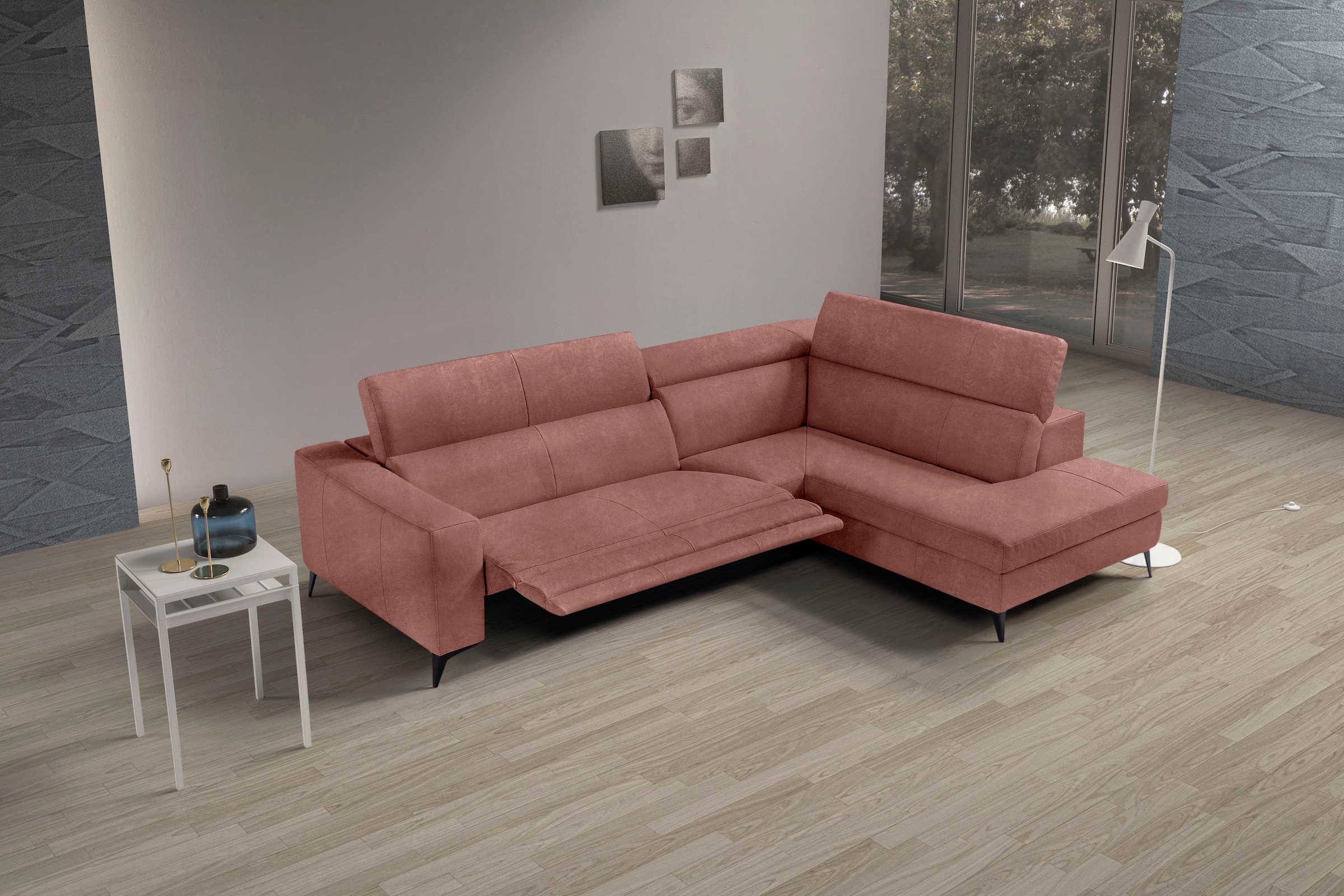 Egoitaliano Ecksofa »Edith, Designsofa mit hohem Sitzkomfort, L-Form«, inkl günstig online kaufen