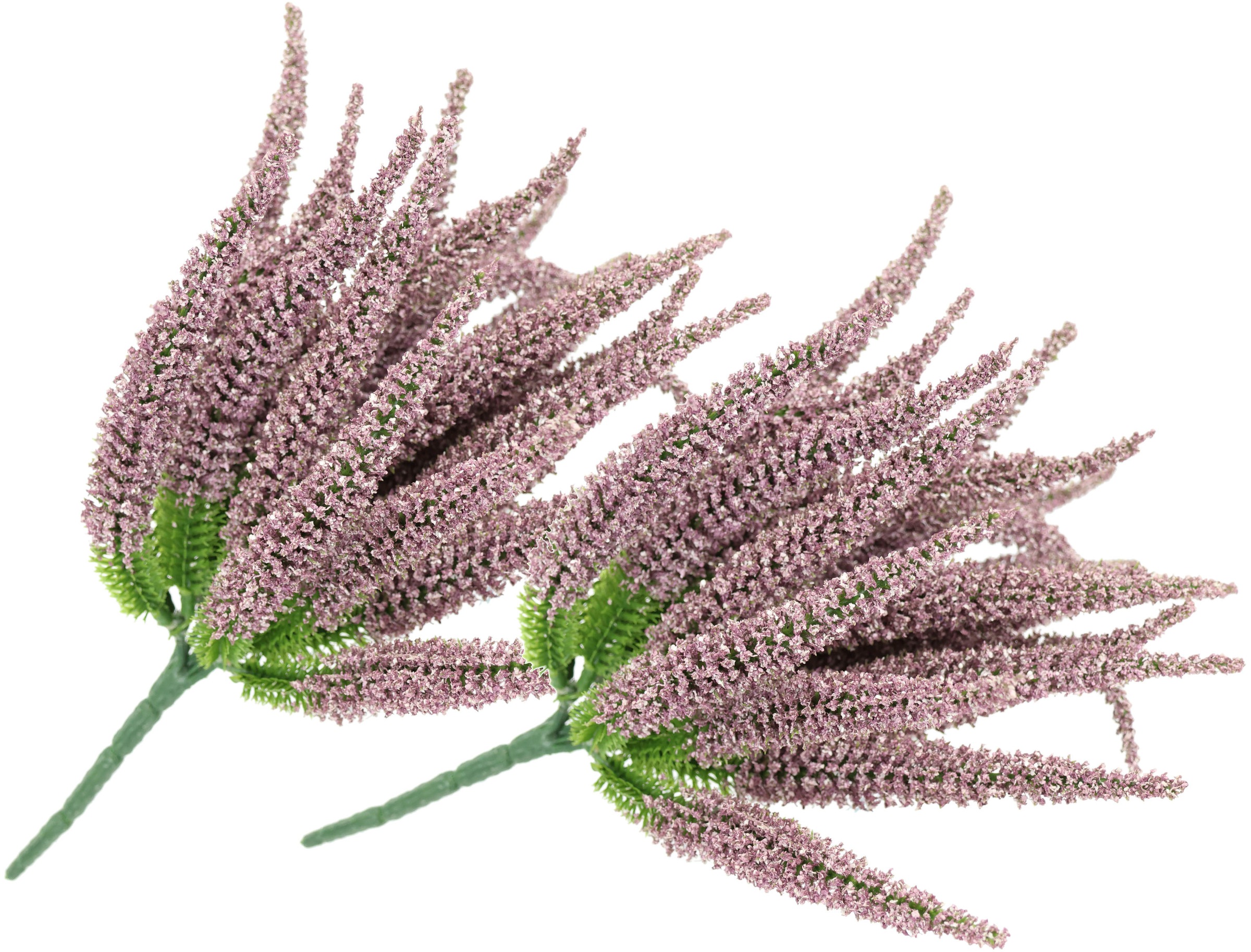 I.GE.A. Kunstpflanze »Erikabusch 2er Set«, 25cm Heidenkraut Strauch Dekopflanze Dekoblume Bouquet Pflanze