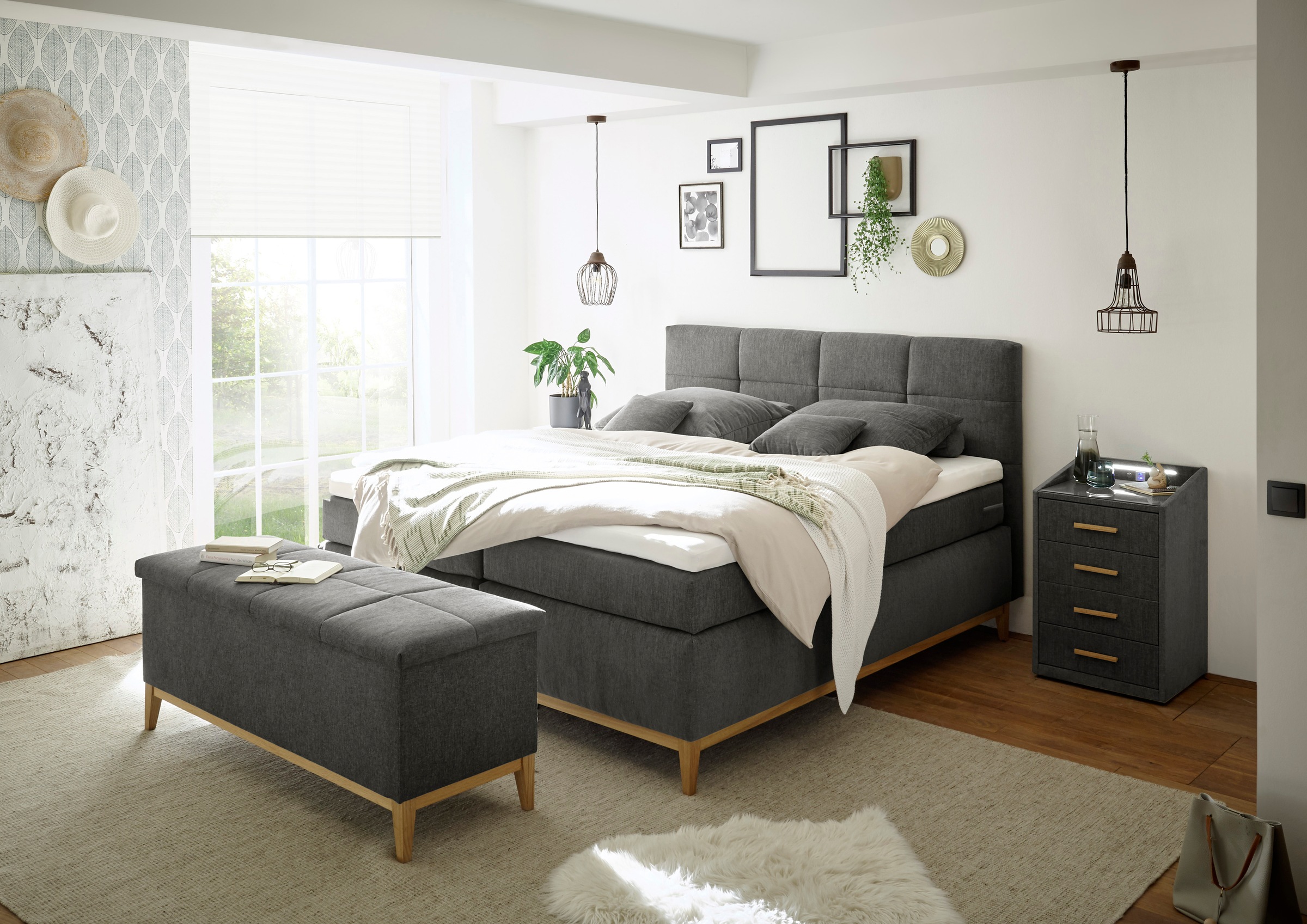 6. Bild von ED EXCITING DESIGN Boxspringbett »Esberg«, inkl. Topper mit Klimaband