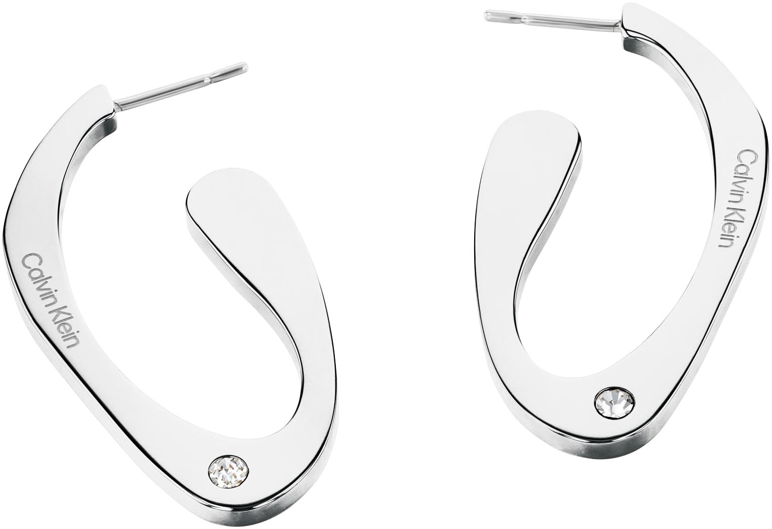 Calvin Klein Paar Creolen »HARMONIOUS CONNECTION« mit Glasstein