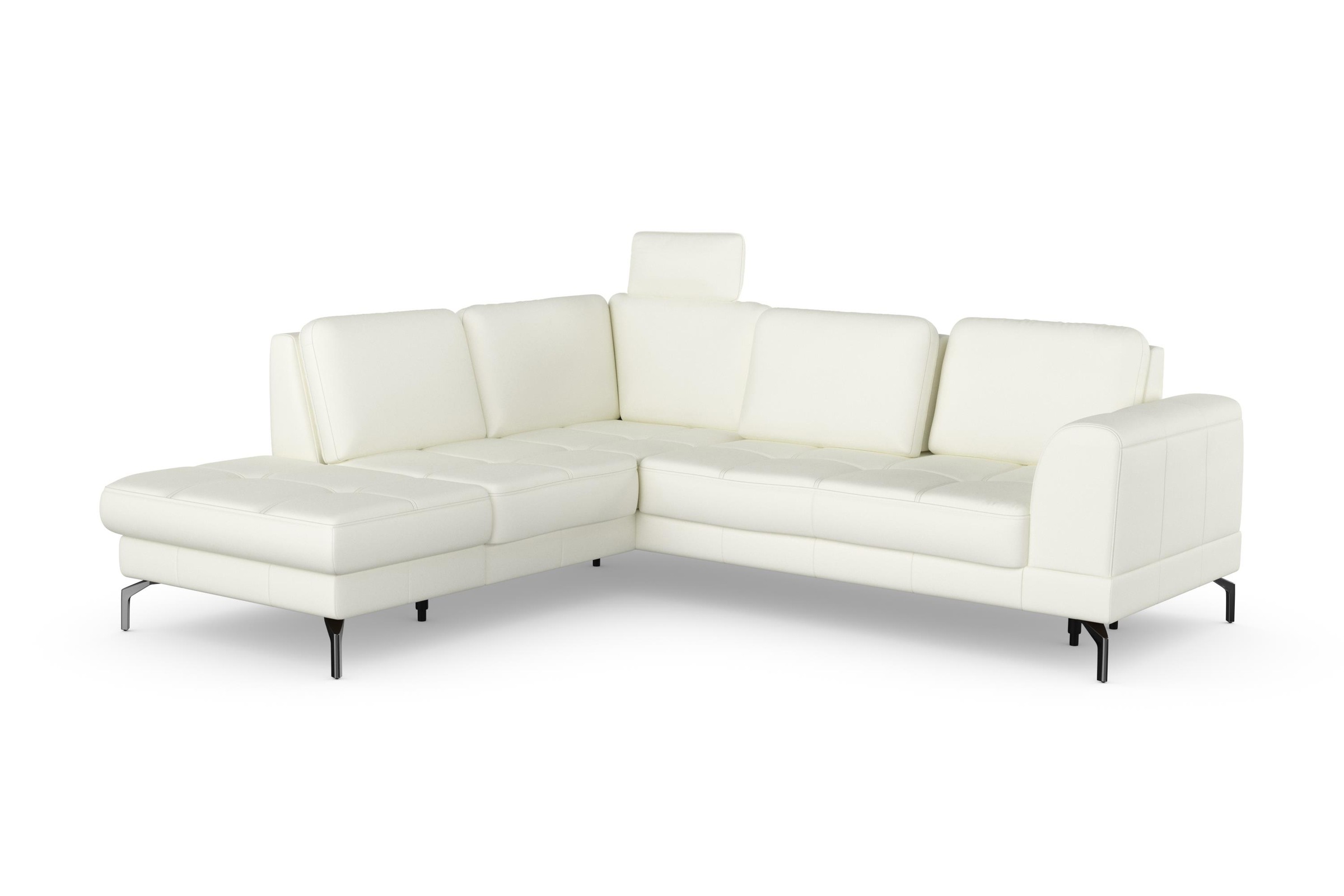 sit&more Ecksofa »Bendigo L-Form«, inklusive Sitztiefenverstellung, Bodenfreiheit 15 cm, in 2 Fußfarben