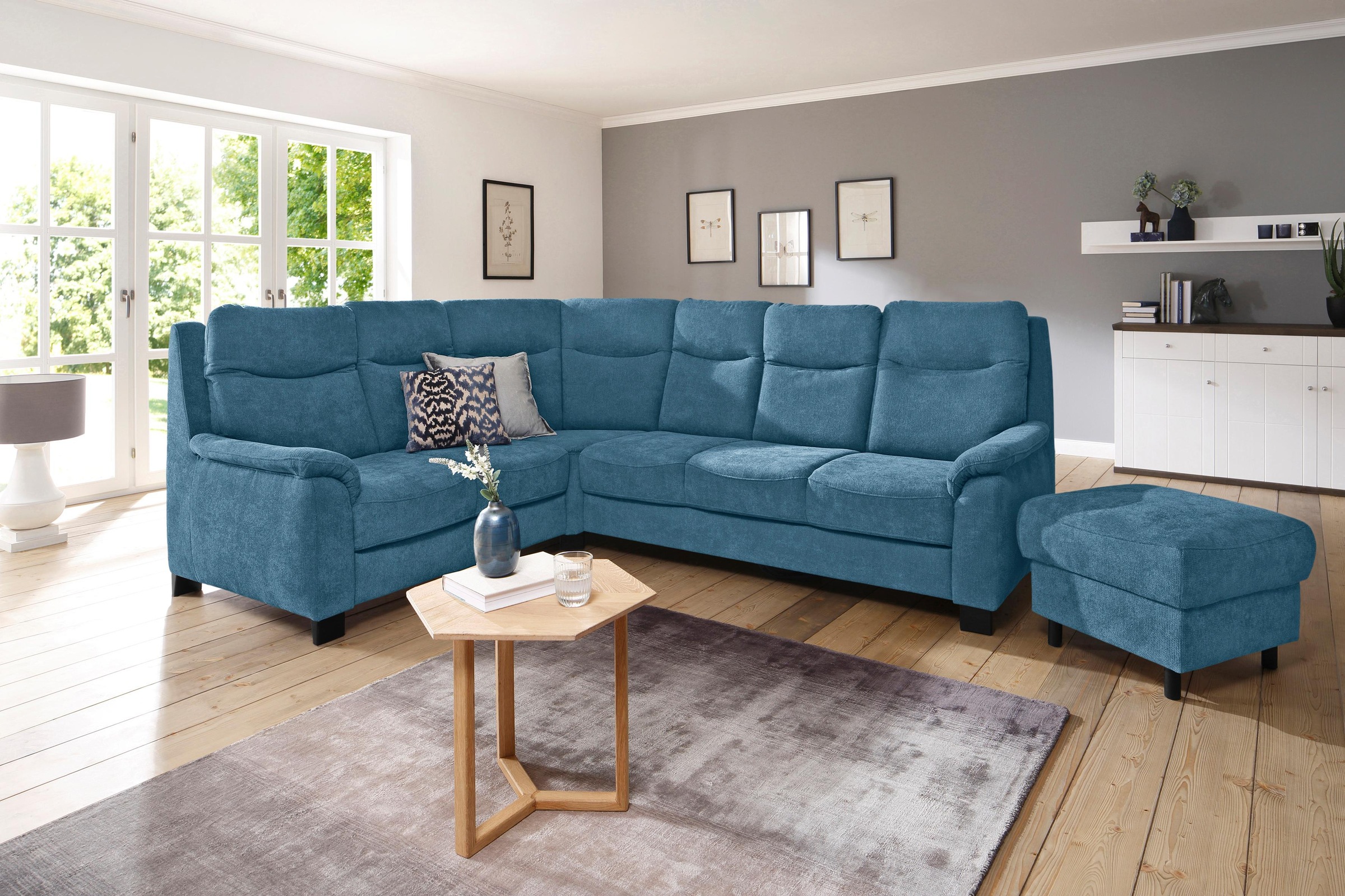 Home affaire Ecksofa »Boccaccio L-Form«, mit Federkern, incl. Kopfteilverst günstig online kaufen