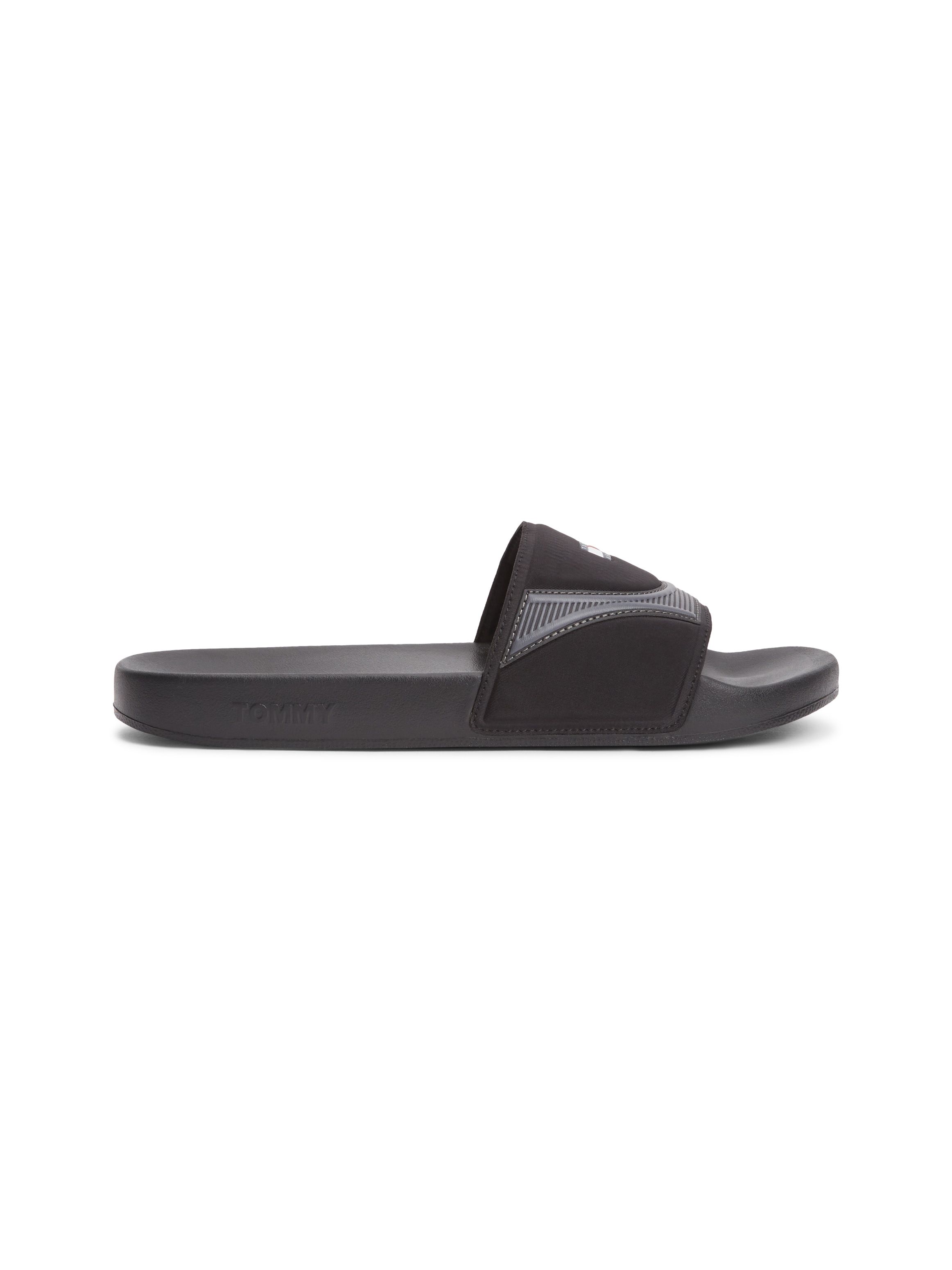 Tommy Jeans Pantolette »TOMMY JEANS SEASONAL POOL SLIDE«  Poolslides, Sommerschuh, Schlupfschuh mit Kontrastbesätzen