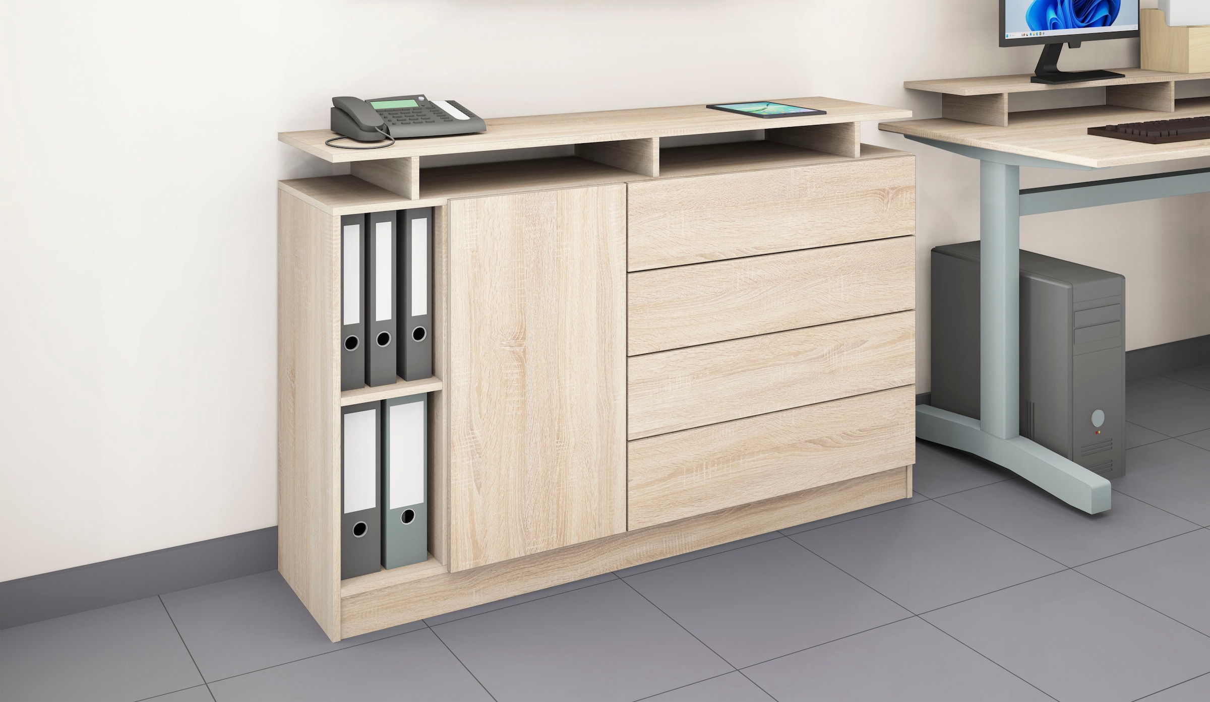 borchardt Möbel Sideboard »Vaasa« moderne grifflose Optik, Push-to-Open-Funktion