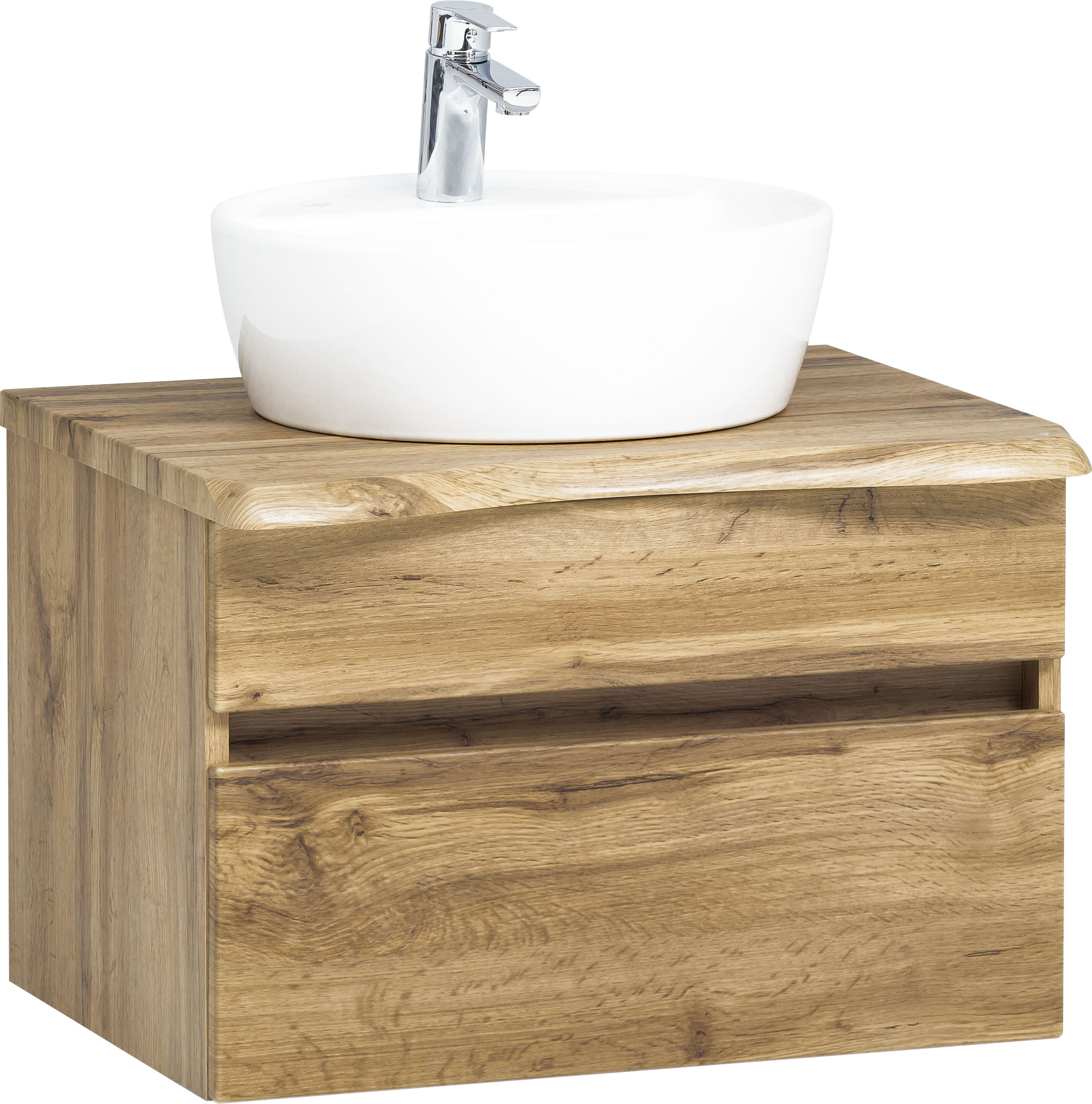 Waschbeckenschrank „Lienz“, wotaneiche B/H/T: 60 cm x 54,5 cm x 47 cm