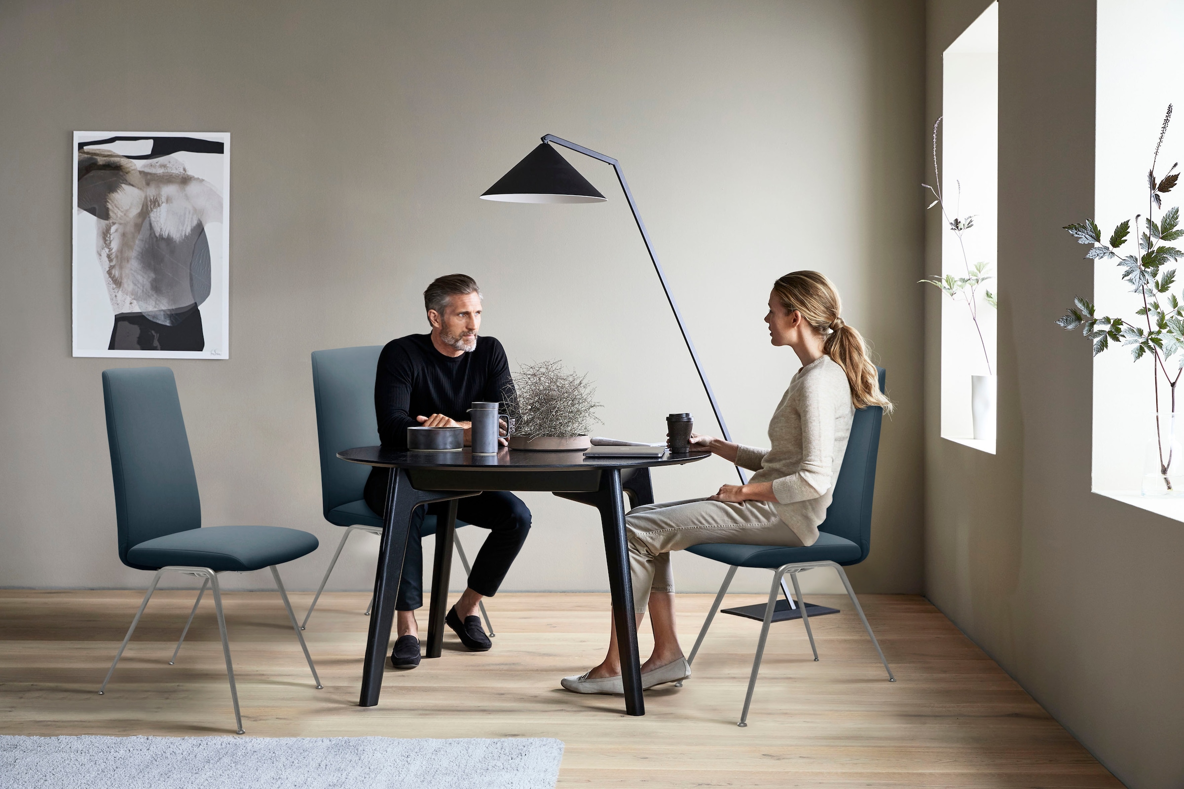 Stressless® Polsterstuhl »Laurel«, Microfaser DINAMICA, High Back, Größe L, mit Beinen aus Stahl in Chrom glänzend