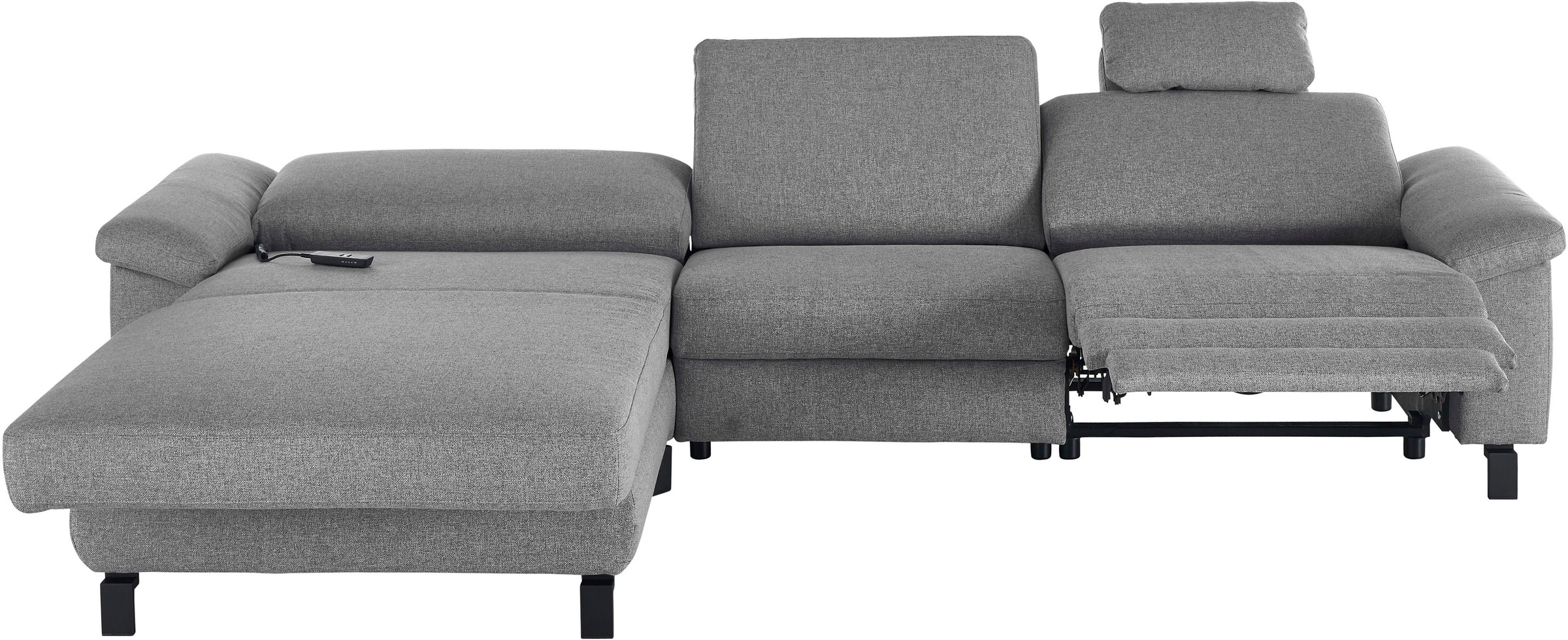 3C Candy Ecksofa »Mainau L-Form«, Relaxfunktion im 1,5-Sitzer, motorische Schlaffunktion in Longchair