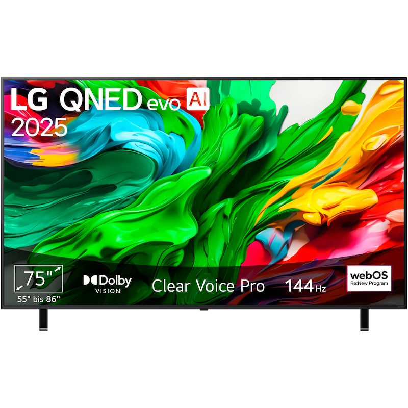 LG Mini-LED-Fernseher »75QNED85A6C« 189 cm/75 ′′ Smart-TV schwarz α8 Gen2 4K AI-Prozessor mit vielen AI-Funktionen für bestmögliche Bildqualität und..