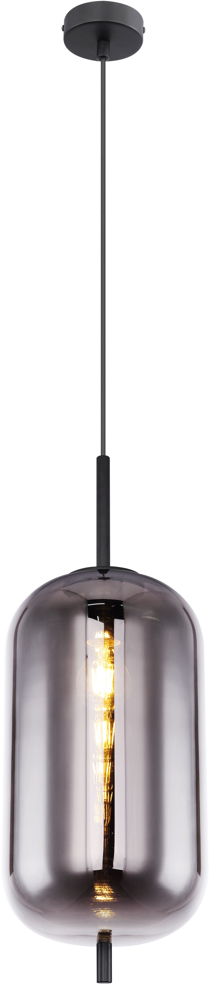 GLOBO LIGHTING Hängeleuchte »BLACKY« E27 1 Stk. Hängelampe/Pendelleuchte/Höhe kürzbar/Esstisch schwarz