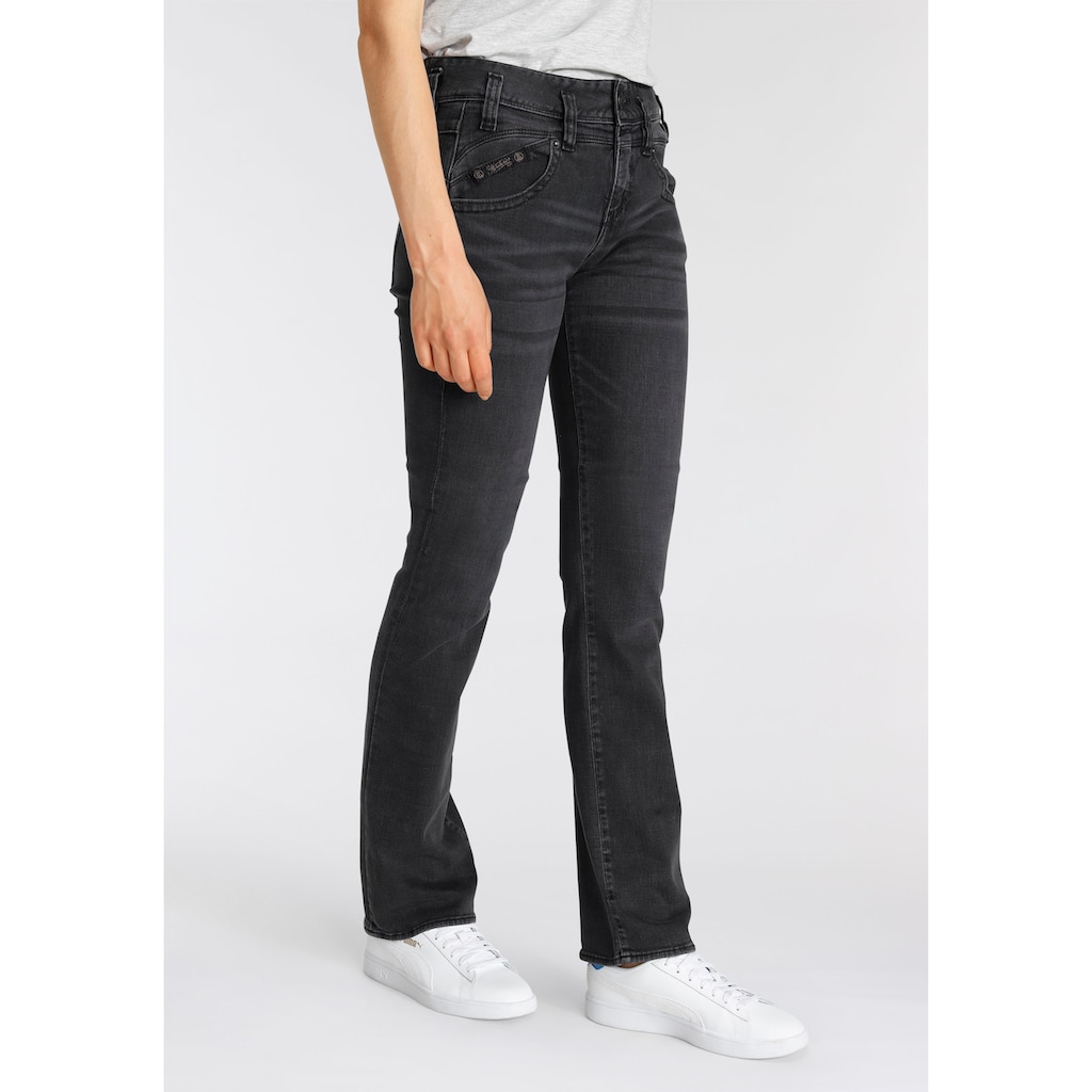 Herrlicher Bootcut-Jeans »PEARL BOOT ORGANIC«, mit Fransensaum