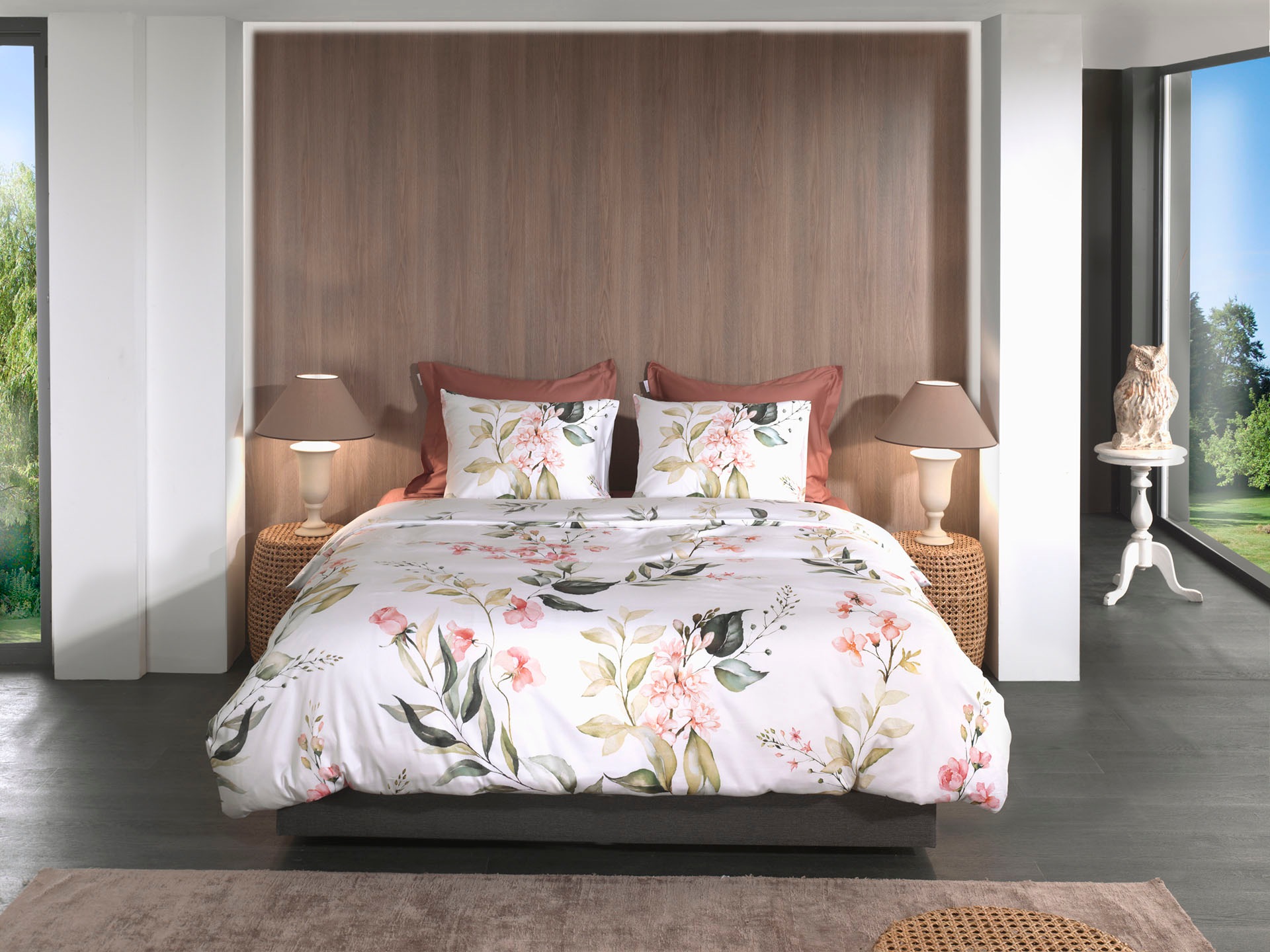 Heckett & Lane Bettwäsche »Alloro« 2 Stk. tlg. Blumen Muster, 100% Baumwoll günstig online kaufen