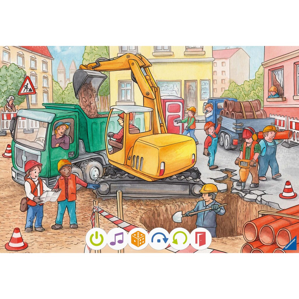 Ravensburger Puzzle »tiptoi® Puzzle für kleine Entdecker: Baustelle«, Made in Europe, FSC® - schützt Wald - weltweit