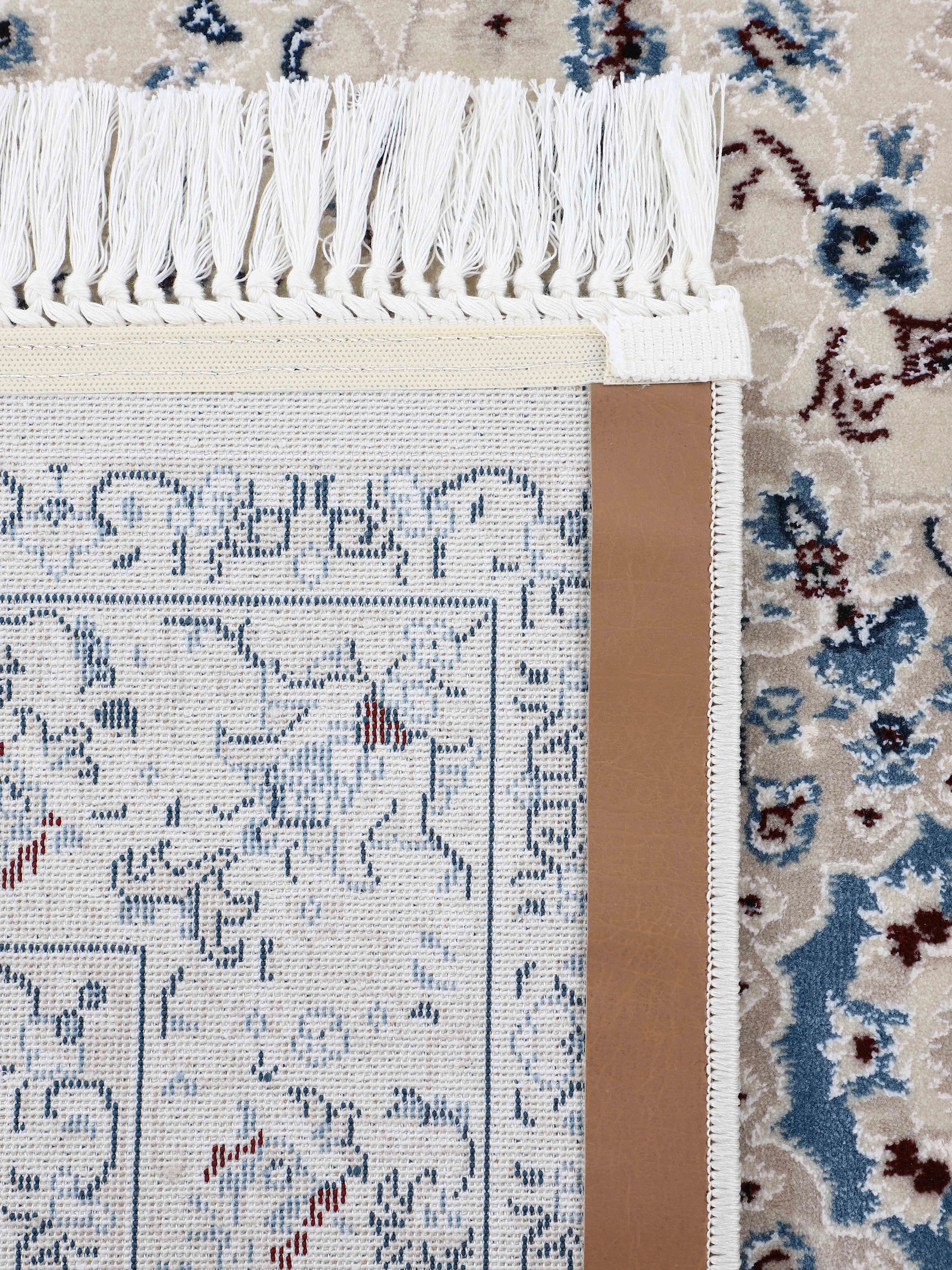 carpetfine Teppich »Nain Diane«, rechteckig, 8 mm Höhe, Kurzflor mit Fransen, Vintage Orient Look, Wohnzimmer