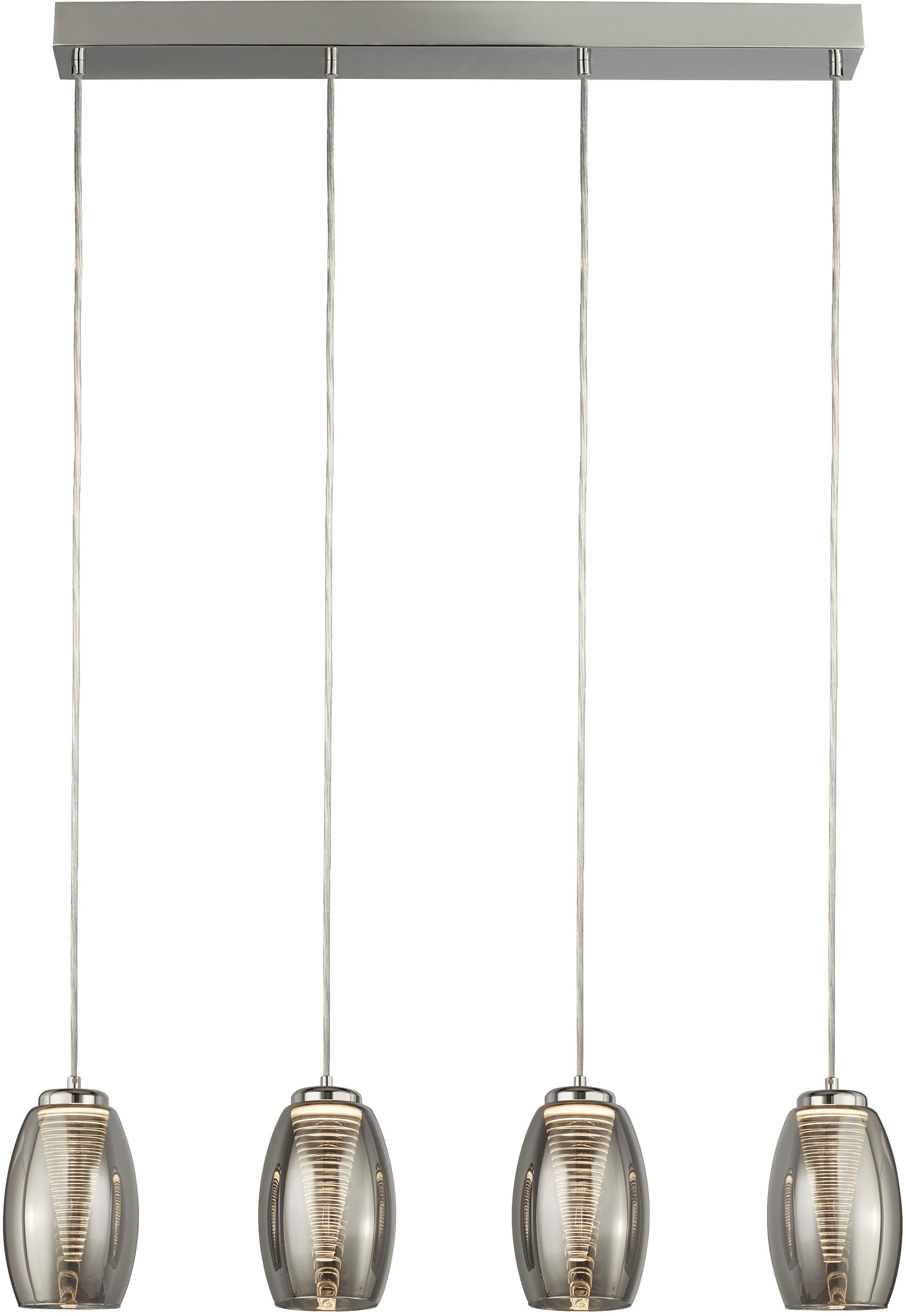 Searchlight LED-Hängeleuchte »Hängeleuchte Cyclone, 4-flammig« LED-Modul 1 Stk. Warmweiß Stalaktit-Optik