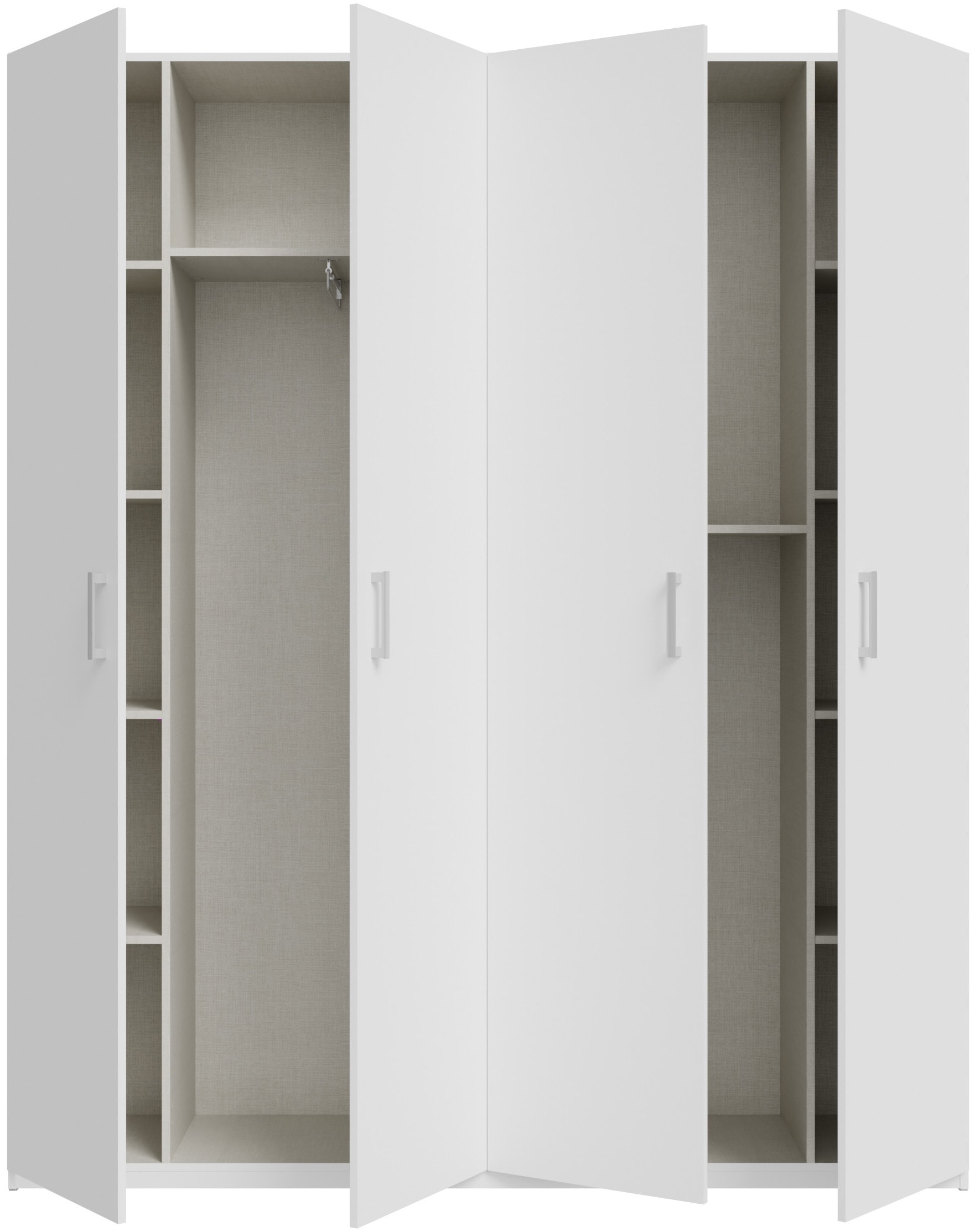 FORTE Drehtürenschrank B/H/T 177,5/210,5/42 cm, stehende Montage