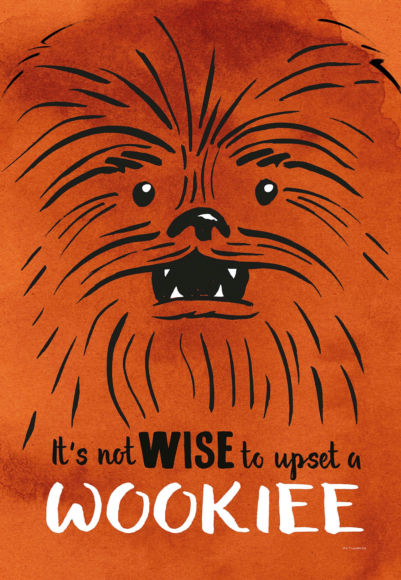 Komar Leinwandbild »Star Wars Don´t Upset Wookiee - Größe 40 x 60 cm«, Disney, (1 St., 40 x 60 cm (Breite x Höhe), Keilrahmenbild mit Echtholzrahmen, Kinderzimmer