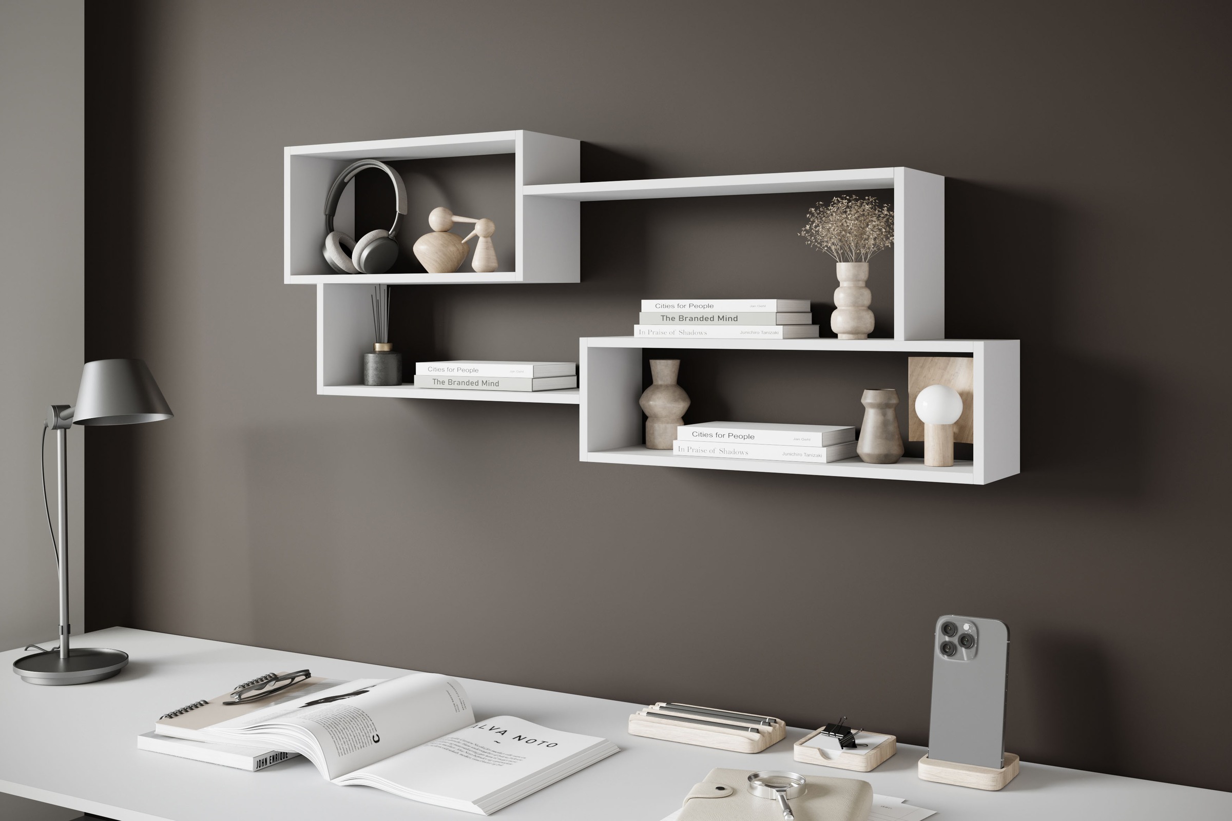 INOSIGN Wandboard »Wandregal Trio 005«, (1 St.), Ideal als Bücherregal, Dekoregal oder Ablage im Büro