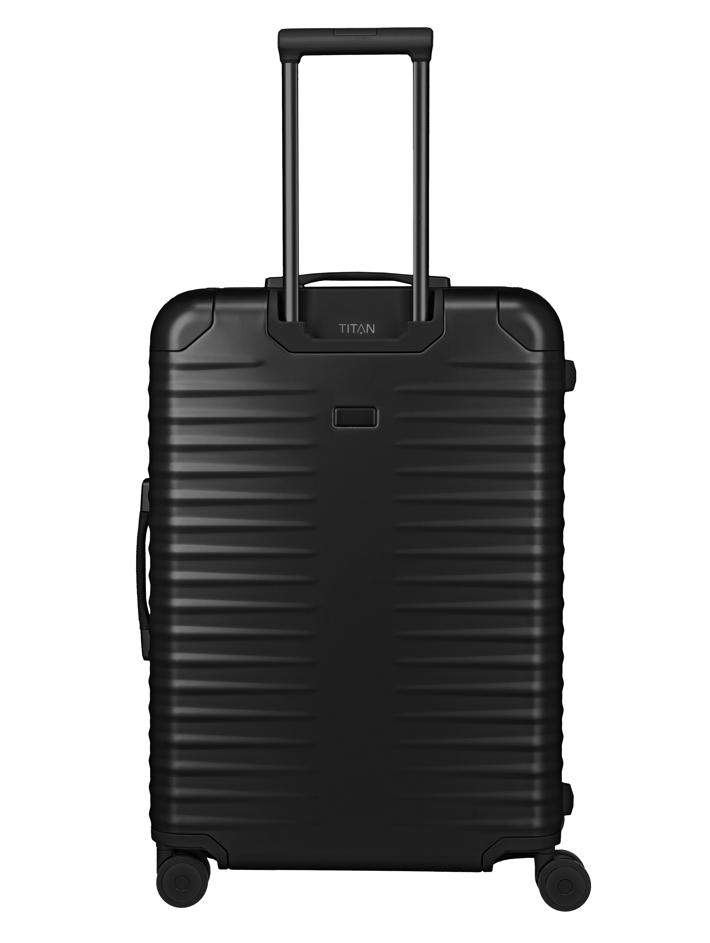 TITAN - Made in Germany Trolley »ETERNITY L Aluminium Reisekoffer Made in Germany« 101 l 4 Rollen 100 % Aluminium, Smart Frame und Echtledergriffe