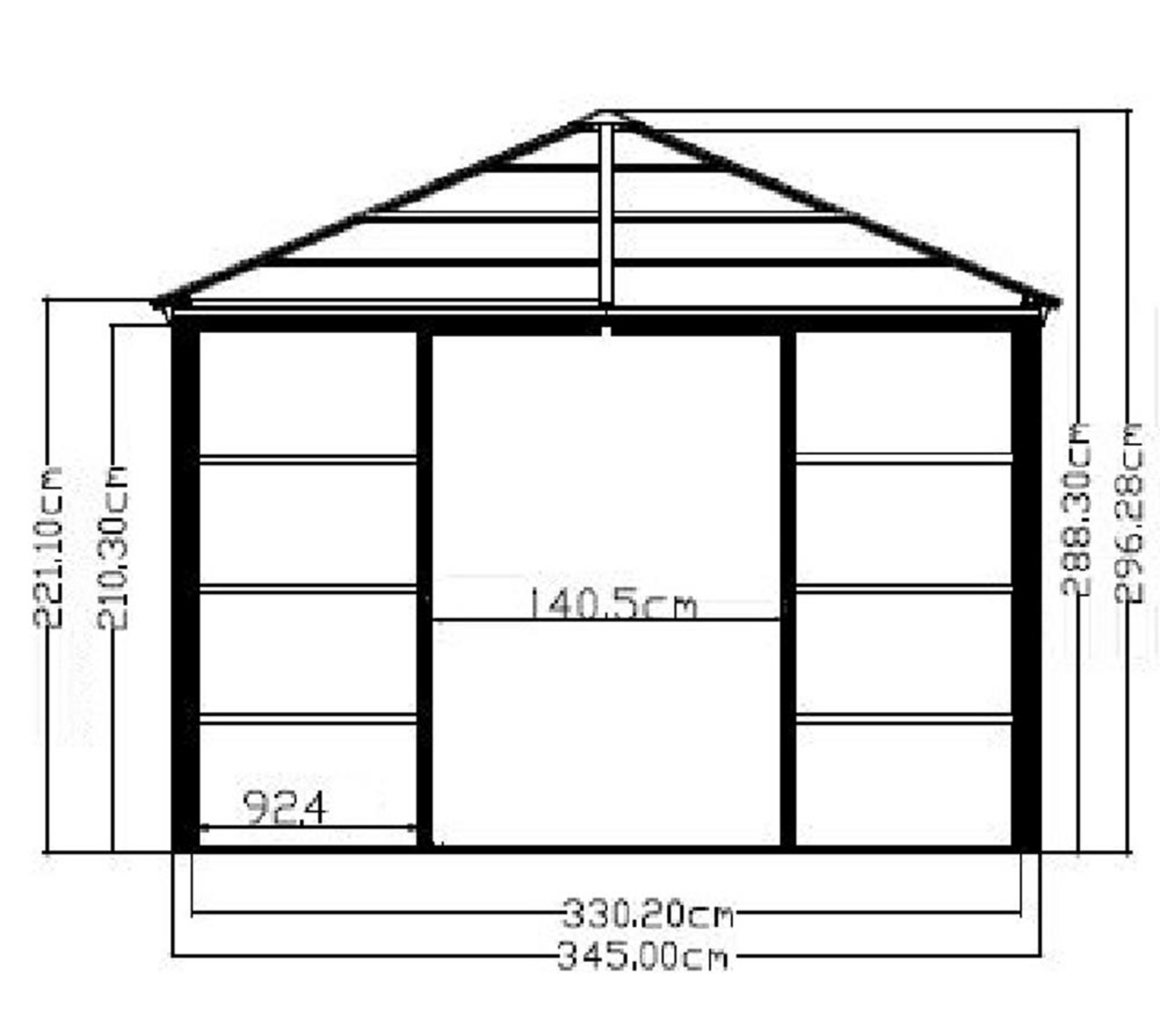Sojag Pavillon »Striano«, (Set), BxT: 427x362 cm