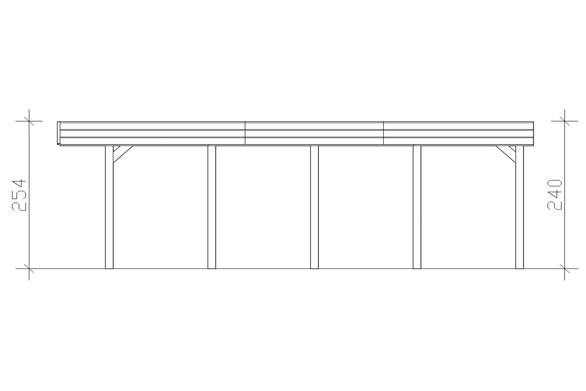 Skanholz Doppelcarport »Friesland«, Fichtenholz, 514 cm, braun