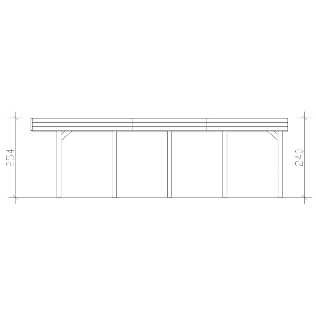 Skanholz Doppelcarport »Friesland«, Fichtenholz, 514 cm, braun