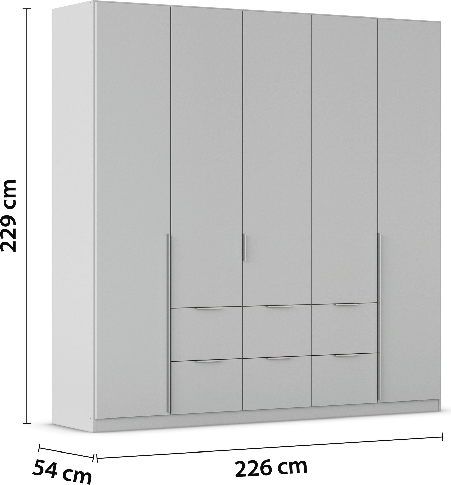 rauch Drehtürenschrank »Kleiderschrank Schrank Garderobe AGORDO mit Dekor- oder Hochglanzfront«, (in zwei Griff-Farben mit Dekor- oder Hochglanzfront), mit Außenschubkästen, in 6 Breiten und 2 Höhen MADE IN GERMANY