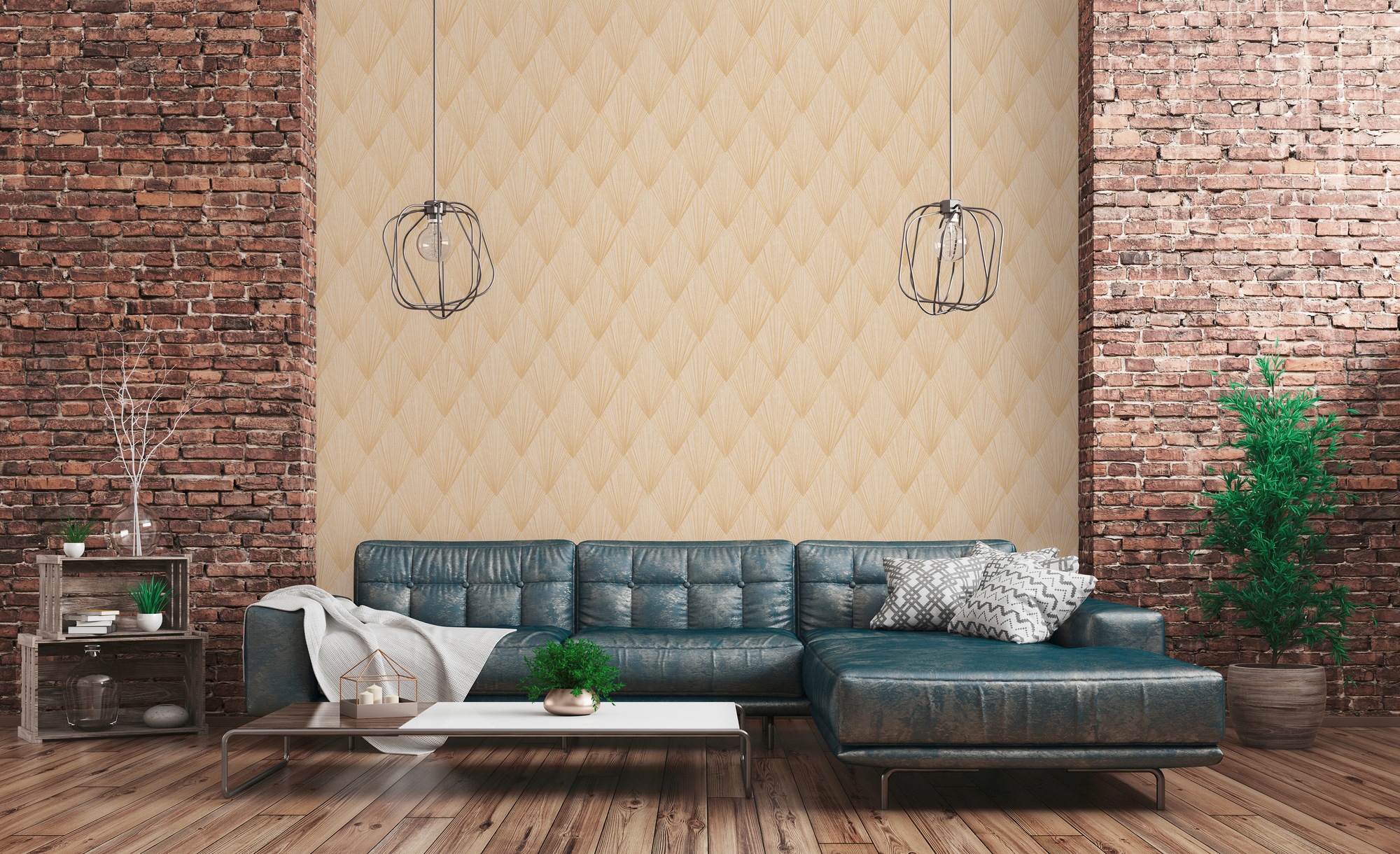 living walls Vliestapete »Metropolitan Stories, Ava New York«, gemustert-Motiv-abstrakt, Tapete Geometrisch Tapeten Wohnzimmer Schlafzimmer Küche Design Optik