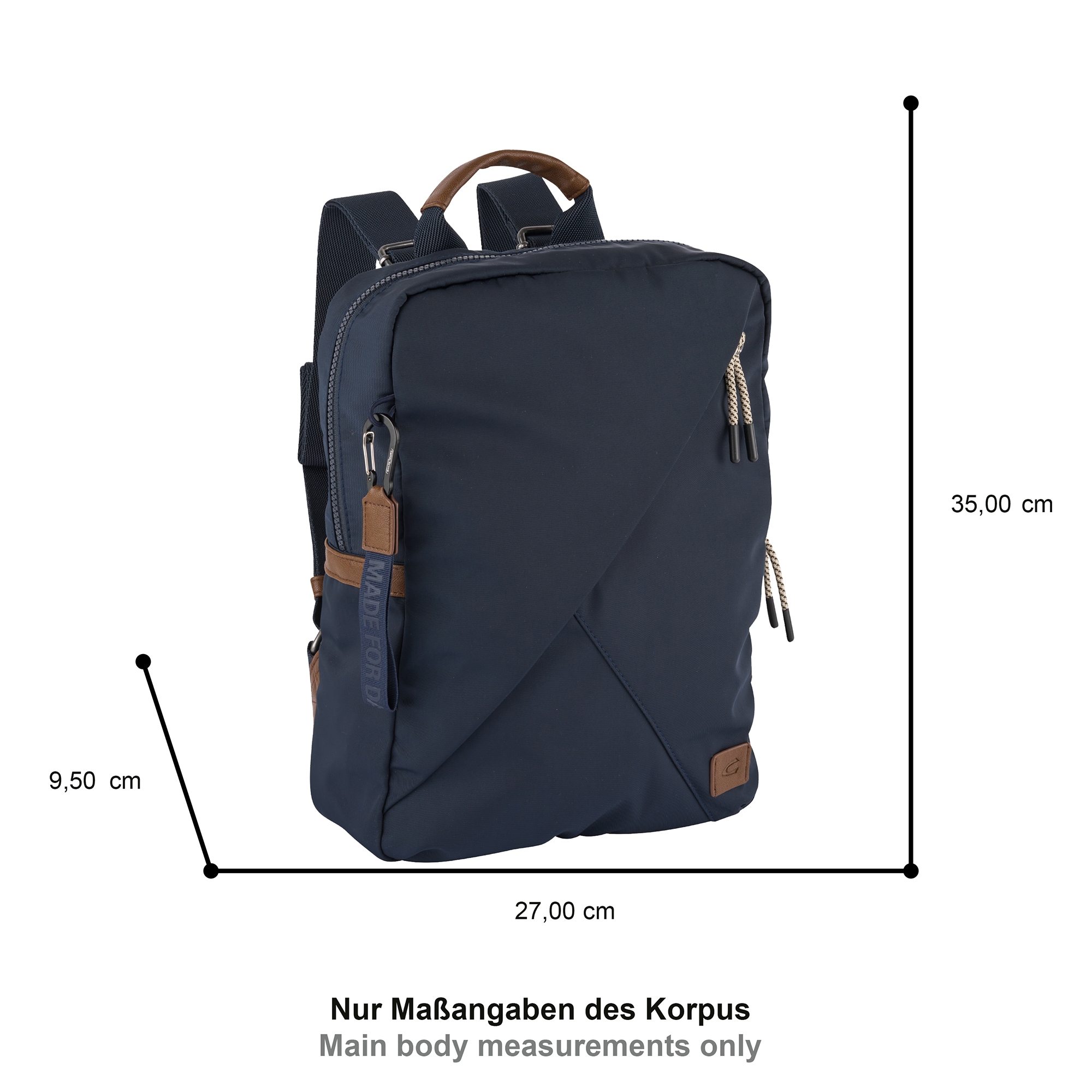 camel active Rucksack »Aurum«, aus recyceltem, robusten Nylon leichtgewichtig mit feinen Details