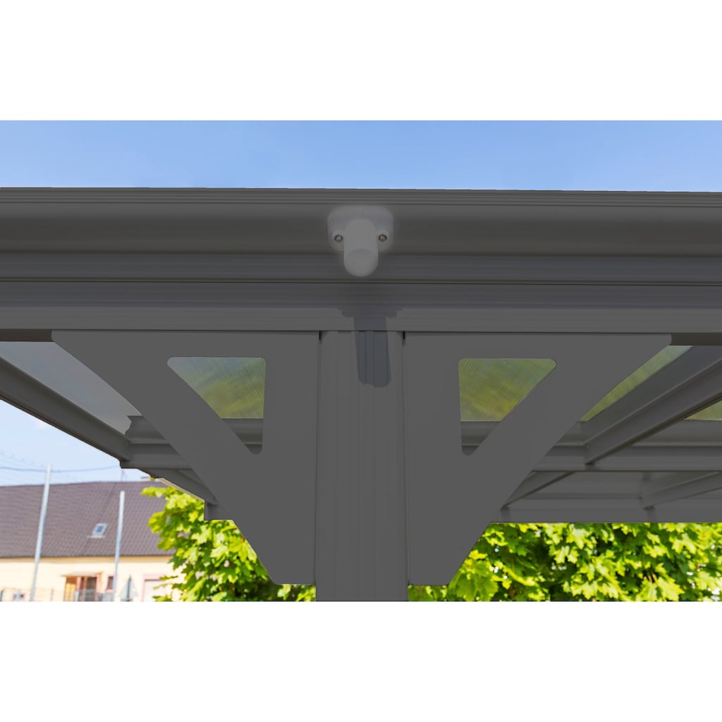 WESTMANN Einzelcarport »Flachdach«, Aluminium, 280 cm, Anthrazit, aus Aluminium, anthrazit