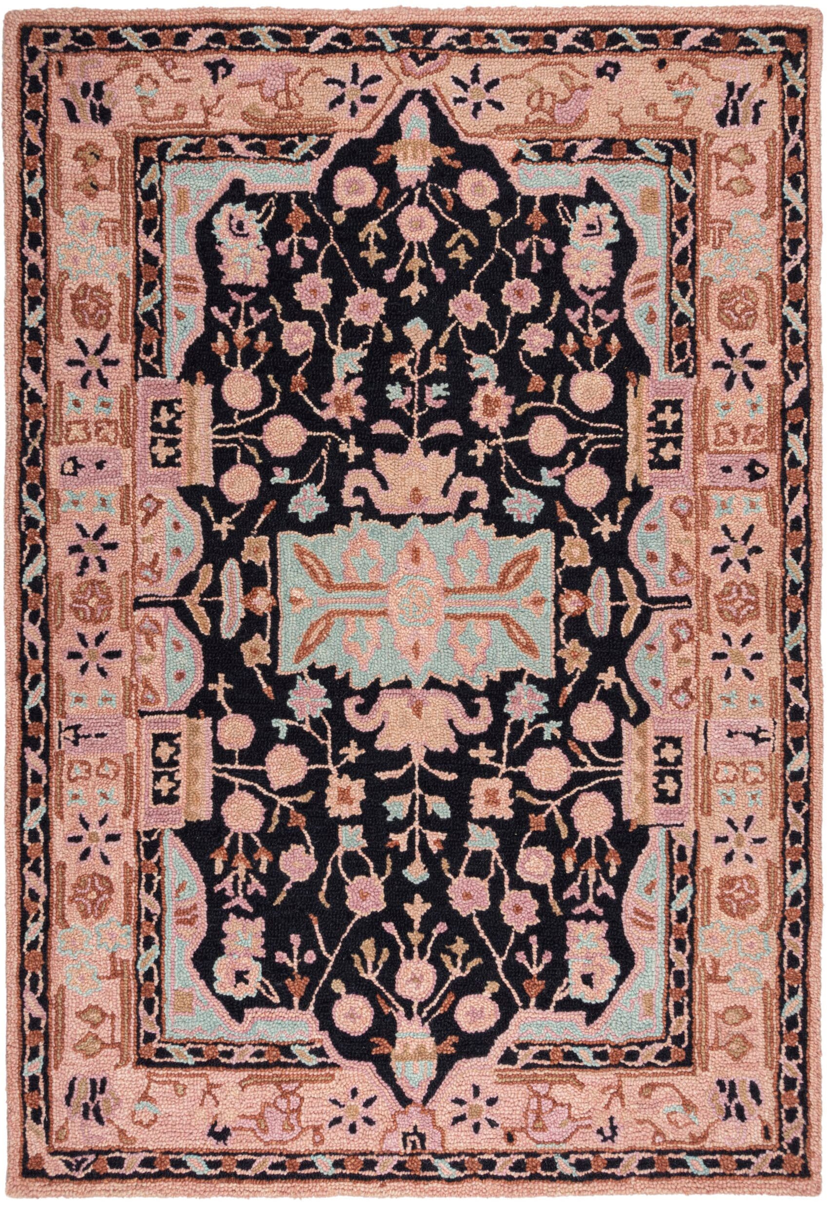 FLAIR RUGS Wollteppich »Blossom«, rechteckig, 5 mm Höhe, Traditioneller Wol günstig online kaufen