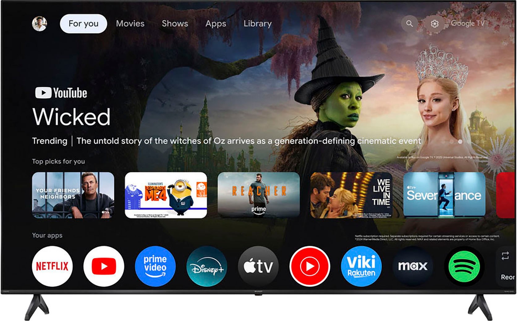 Sharp QLED-Fernseher »4T-C85HPx« 215 cm/85 ″ Smart-TV