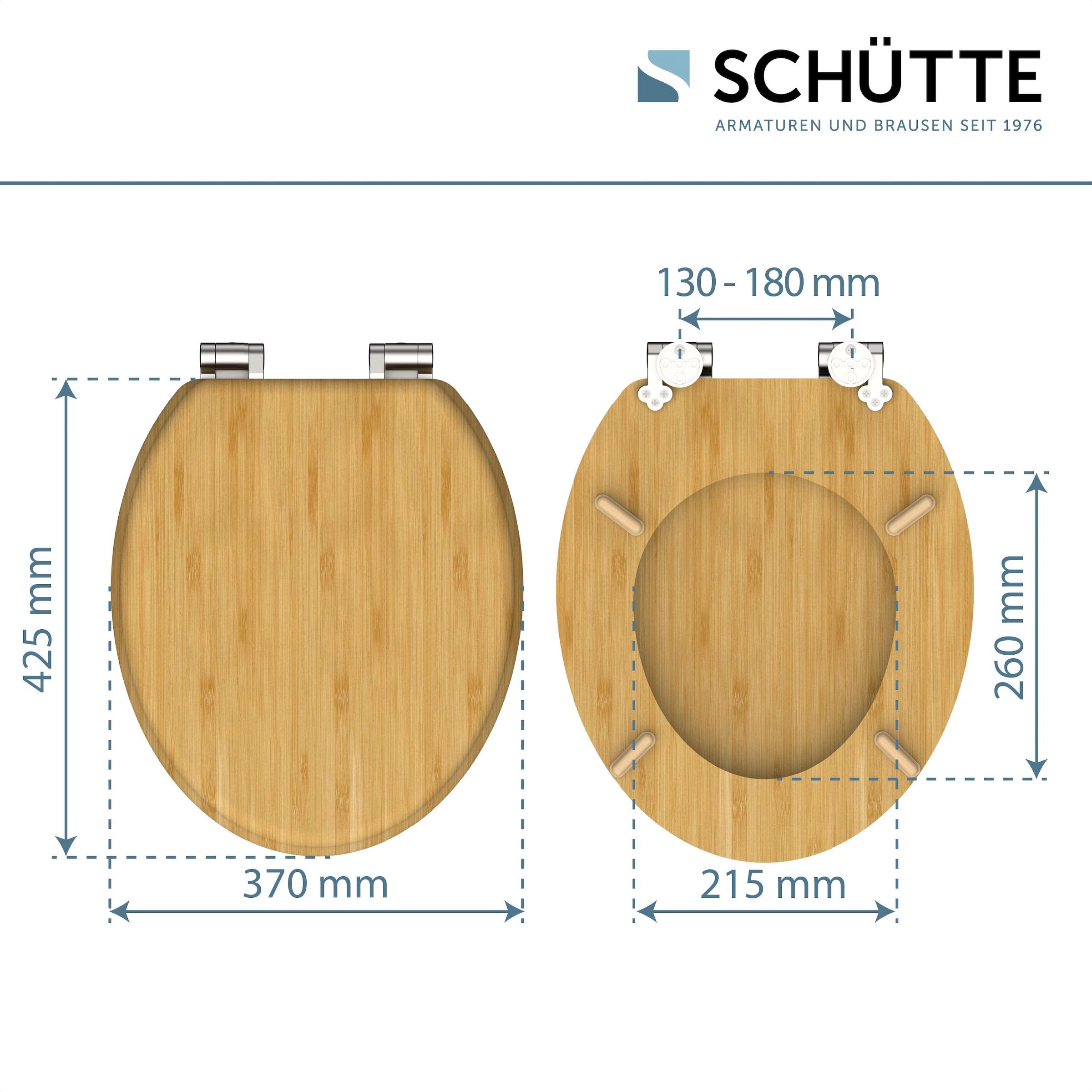 Schütte WC-Sitz »Bambus«, (1 St.), bruchsicher und kratzfest, Absenkautomatik, Standardmaß