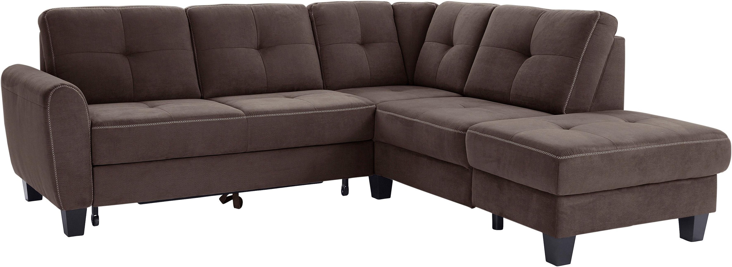 sit&more Ecksofa »Varese L-Form«, mit Federkern, wahlweise mit Bettfunktion und Stauraum