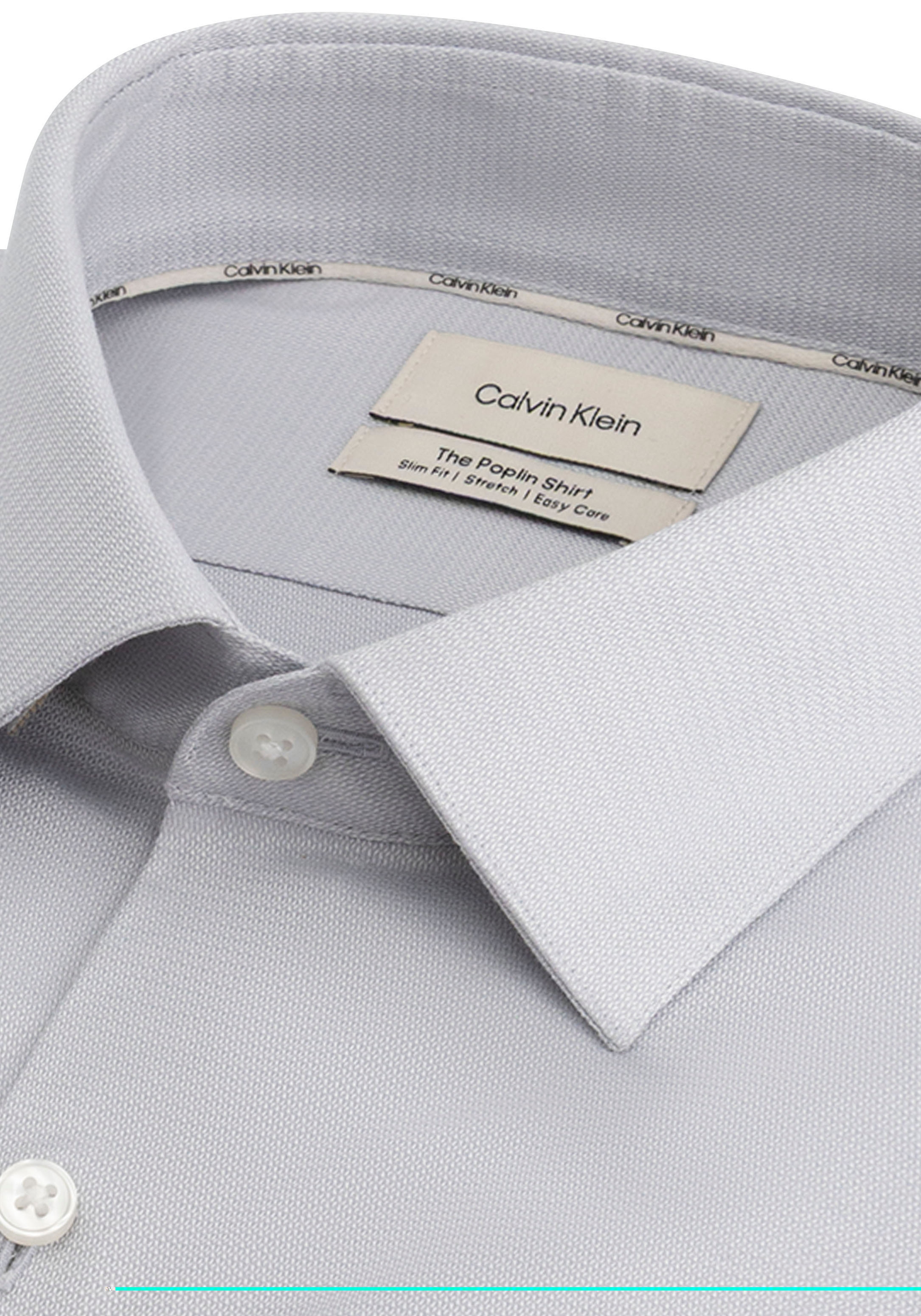 Calvin Klein Businesshemd »SLIM ESNTL POPLIN STR SLD« Slim fit mit Knopfleiste