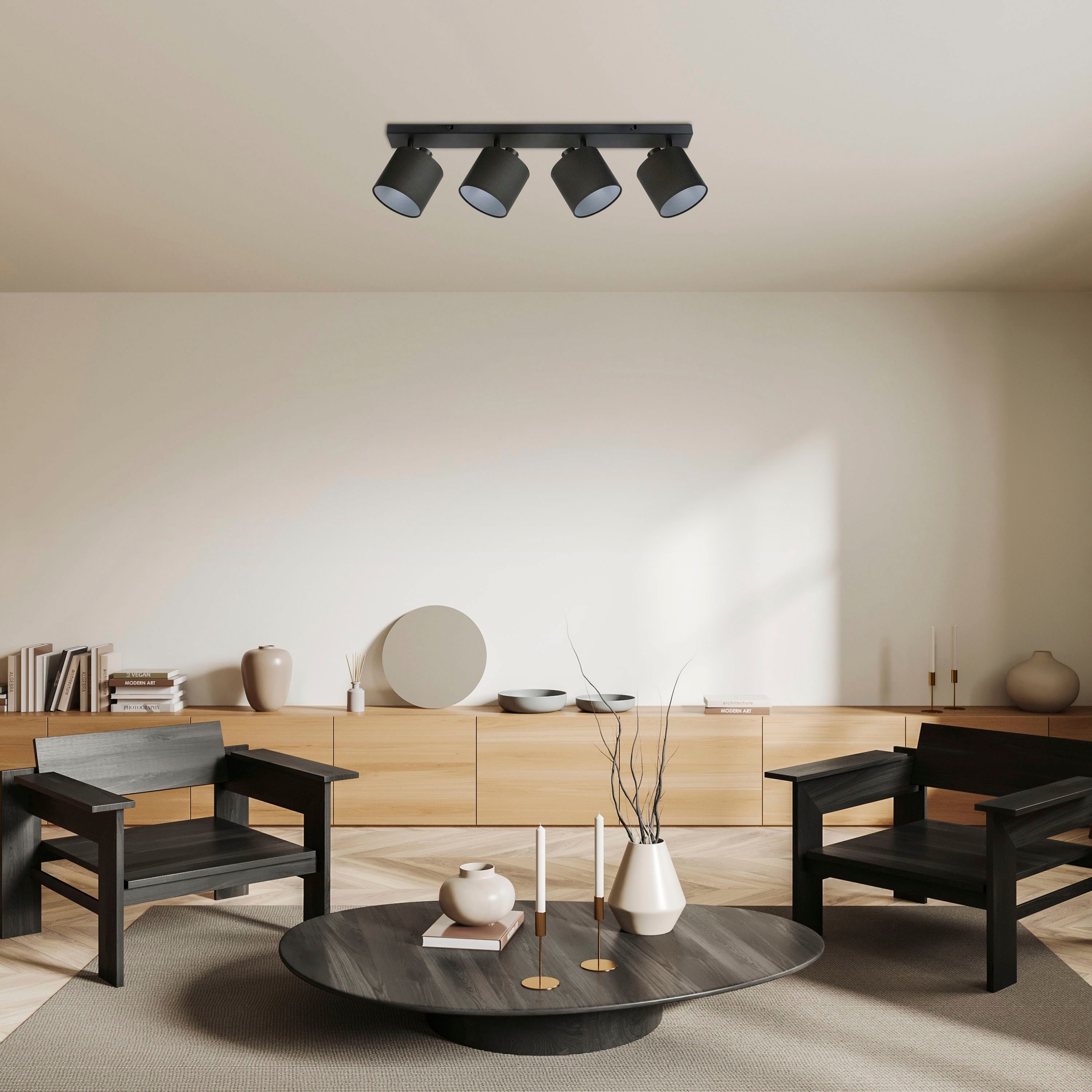 Paco Home Deckenleuchte »ANIKA«, 4 flammig, Leuchtmittel E14   ohne Leuchtm günstig online kaufen