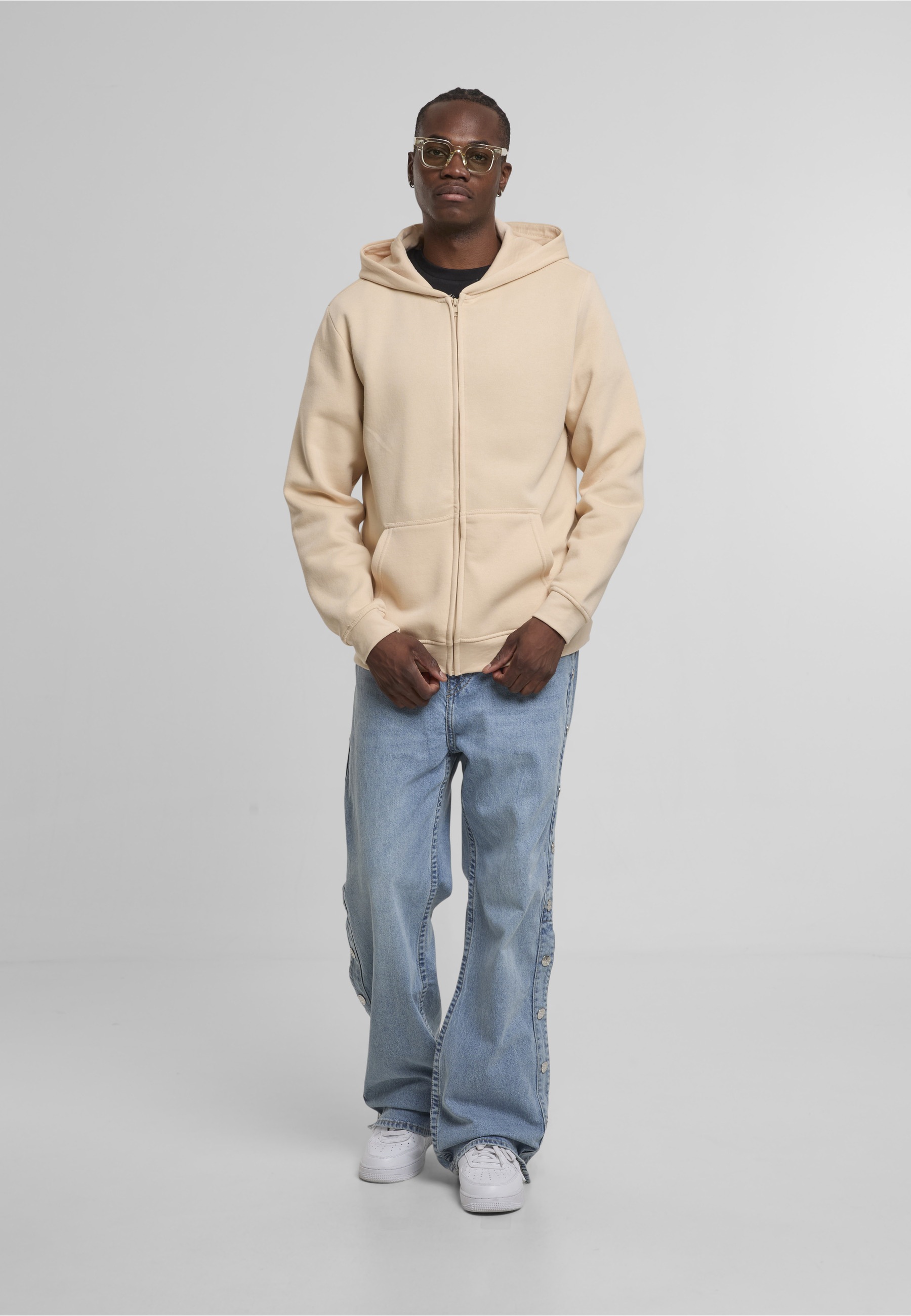 URBAN CLASSICS Kapuzenpullover »Urban Classics Basic Essential Zip Hoody« 1 tlg.