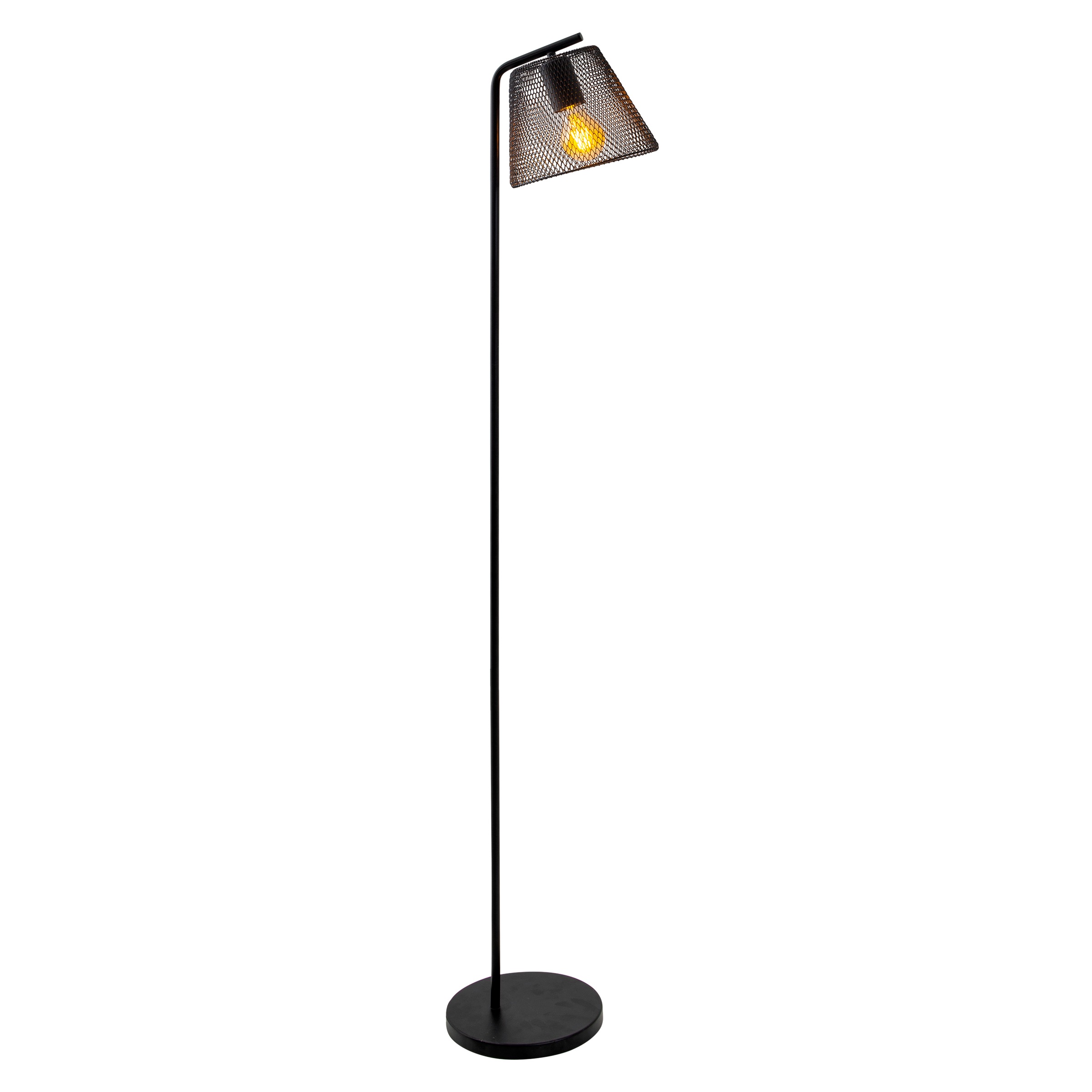 näve Stehlampe »Korie« E27 1 Stk. Metallgeflechtschirm, 1x E27, H: 140cm, Zuleitung 230cm, Fußschalter