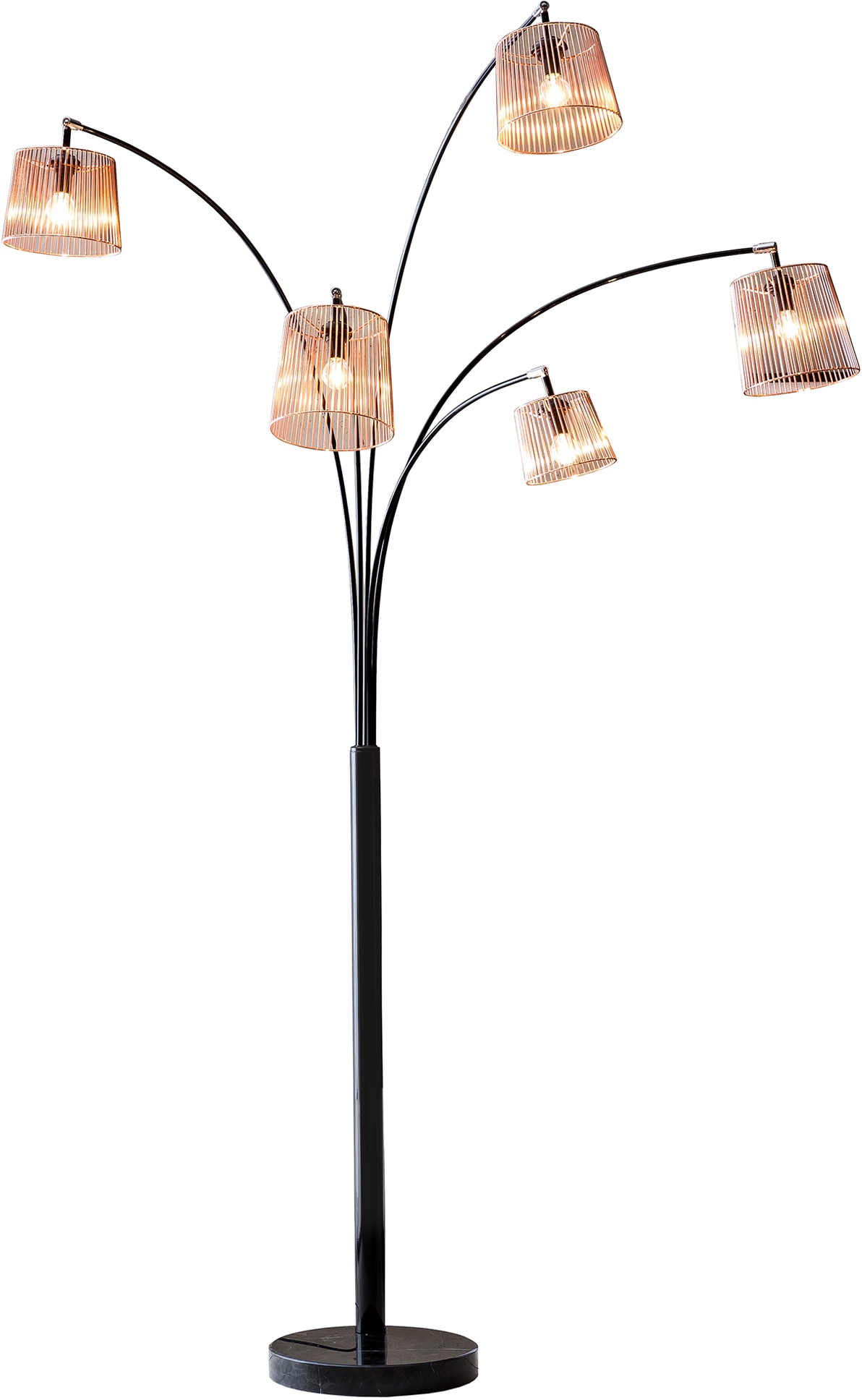 SalesFever Stehlampe »Karlis« E14 1 Stk. 5 bewegliche Arme, Dimmschalter, e günstig online kaufen