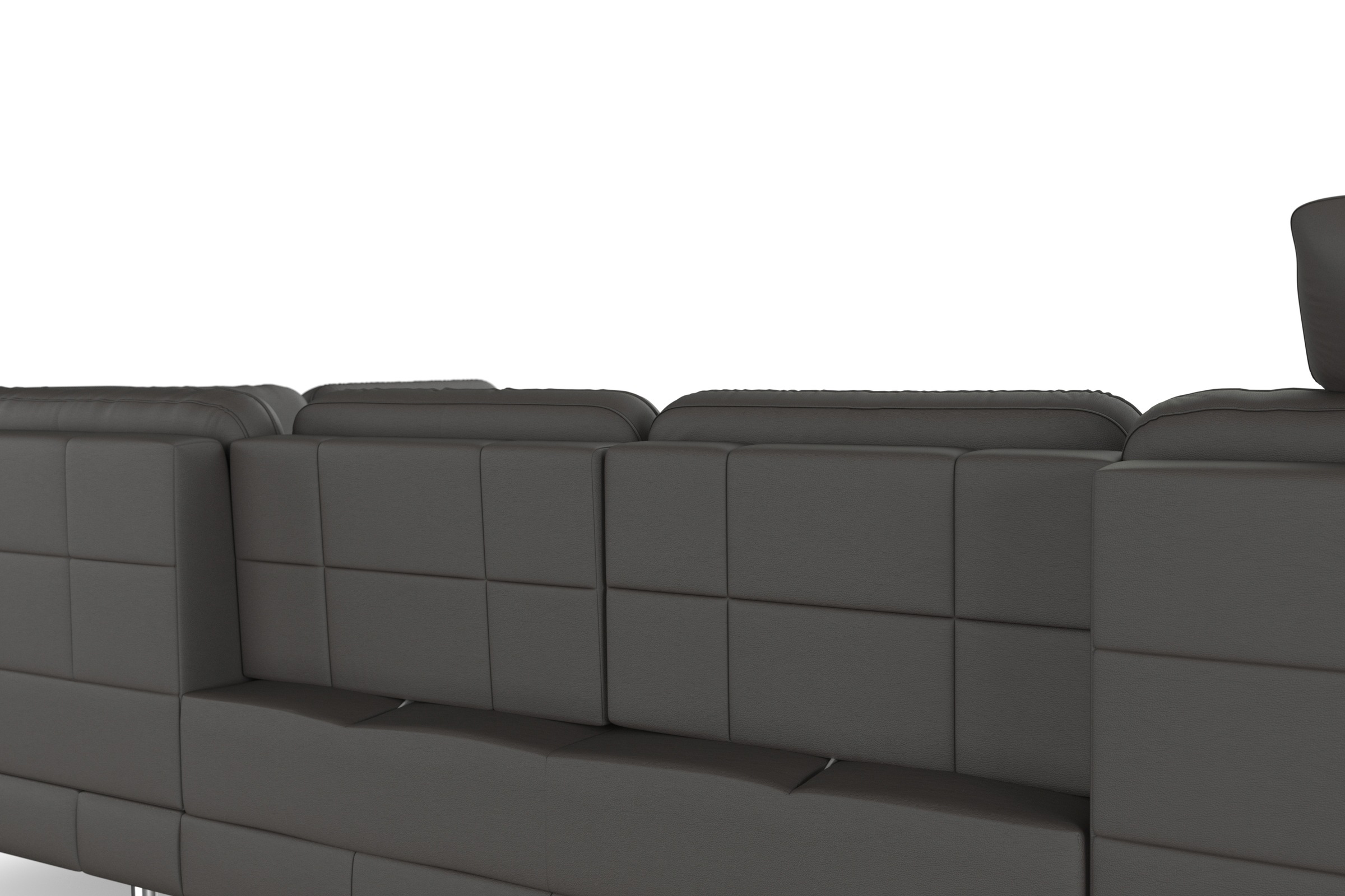 sit&more Wohnlandschaft »Bendigo U-Form«, inklusive Sitztiefenverstellung, Bodenfreiheit 15 cm, in 2 Fußfarben