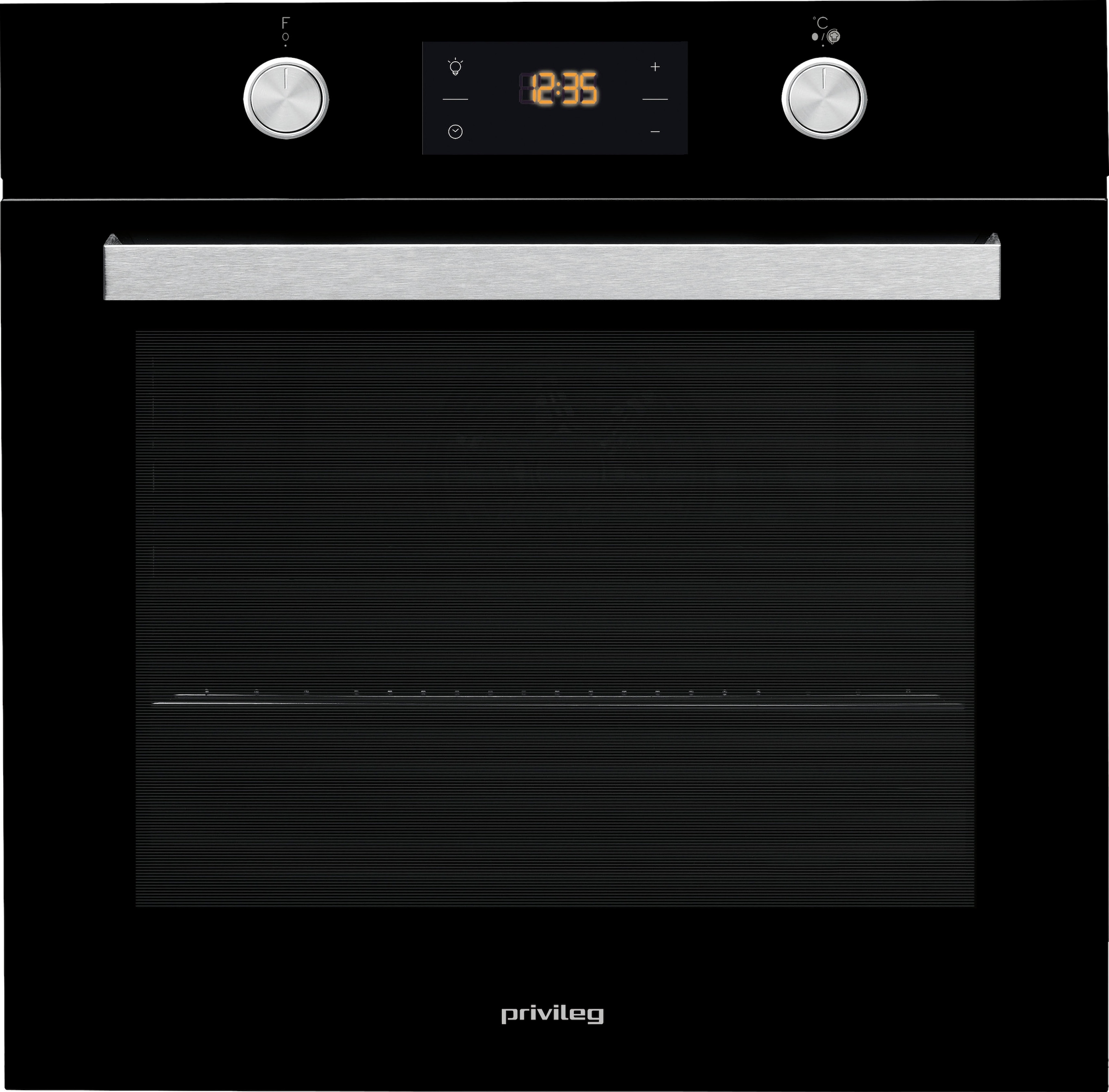 Privileg Backofen-Set »BAKO Turn&Cook 470 BLACK«, PBWR6 OP8V2 BLG, mit Teilauszug, Pyrolyse-Selbstreinigung